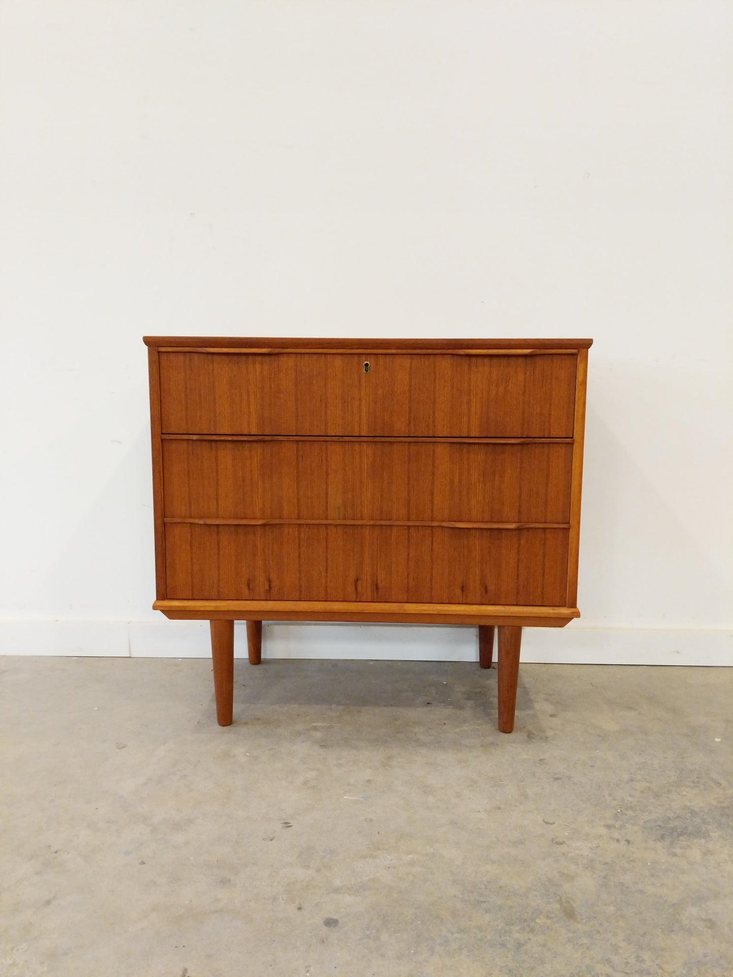 Vintage Danish Modern Teak Low Dresser