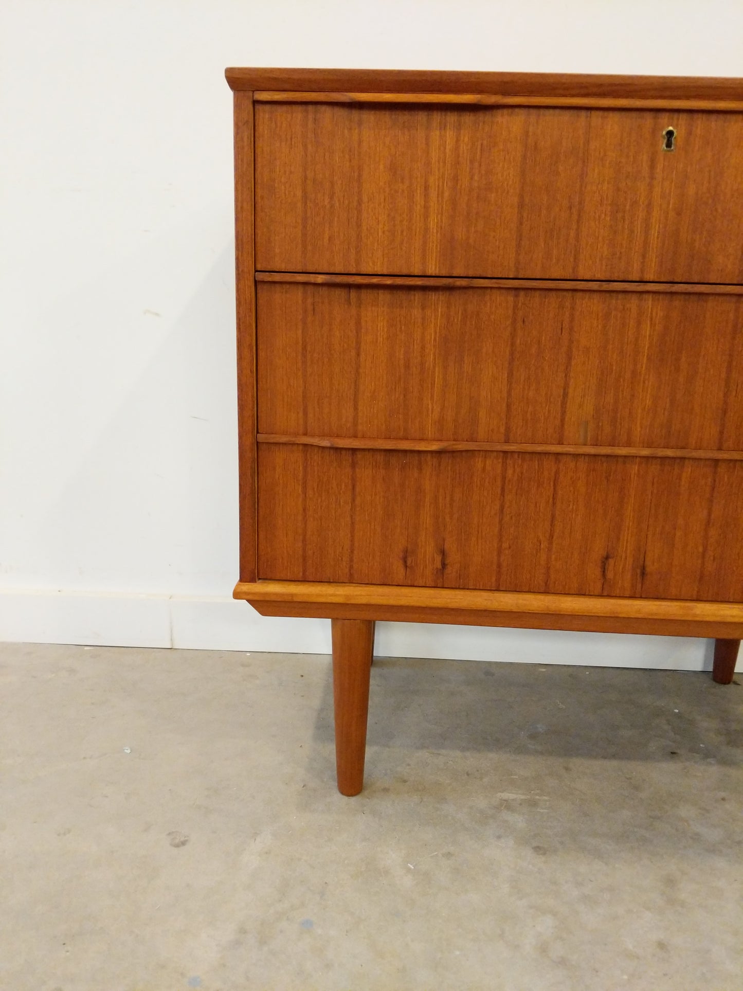 Vintage Danish Modern Teak Low Dresser