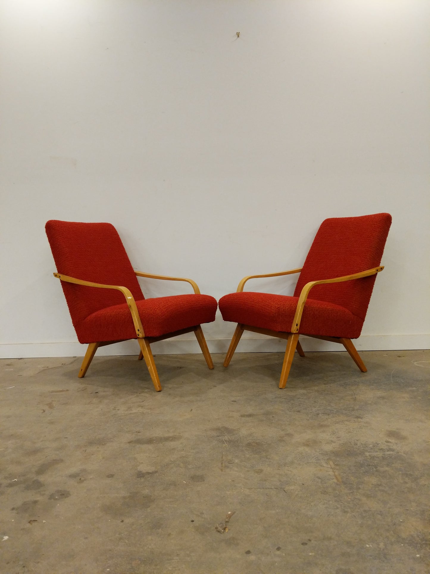 Pair of Vintage Czech Lounge Chairs