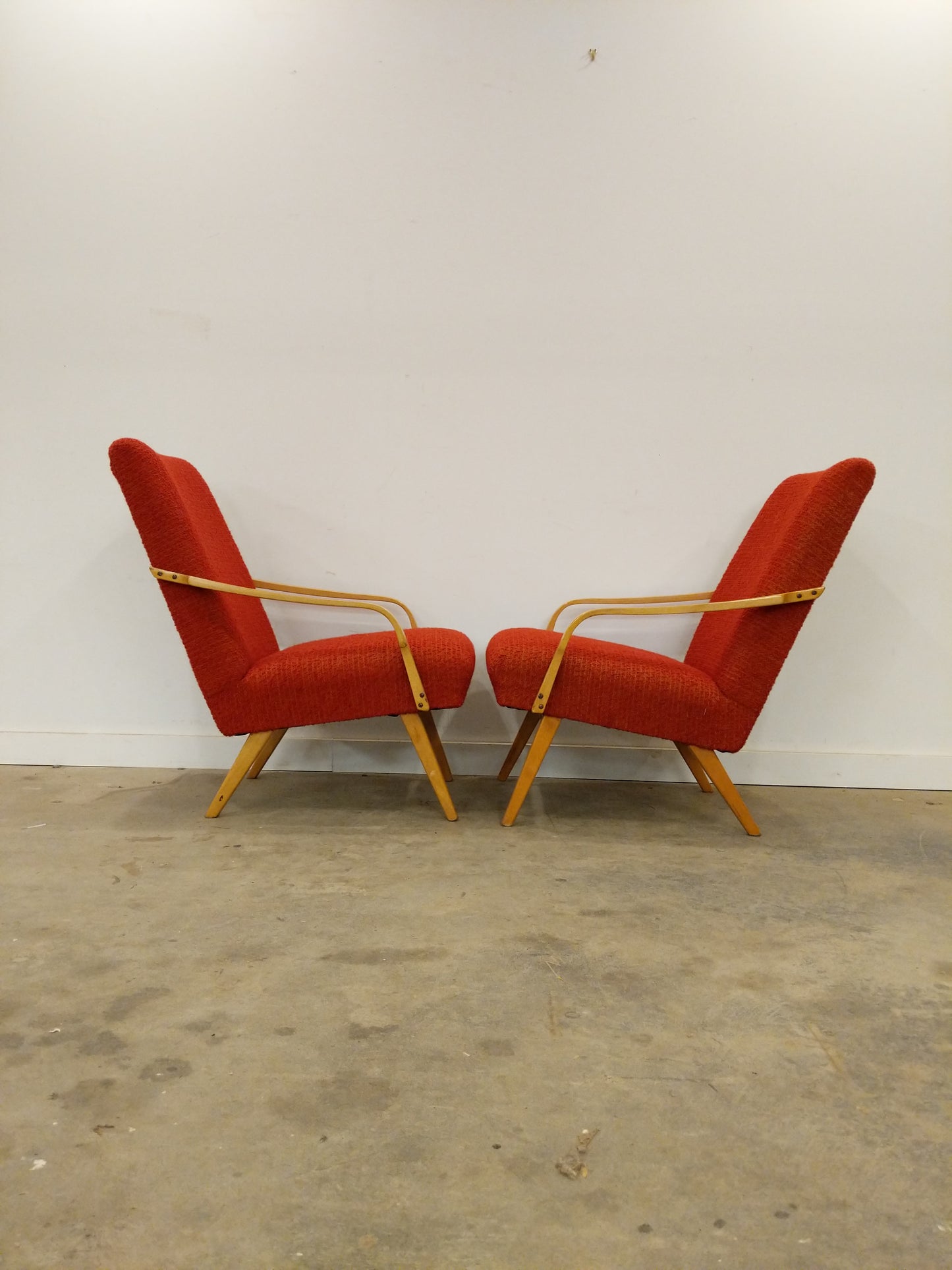 Pair of Vintage Czech Lounge Chairs