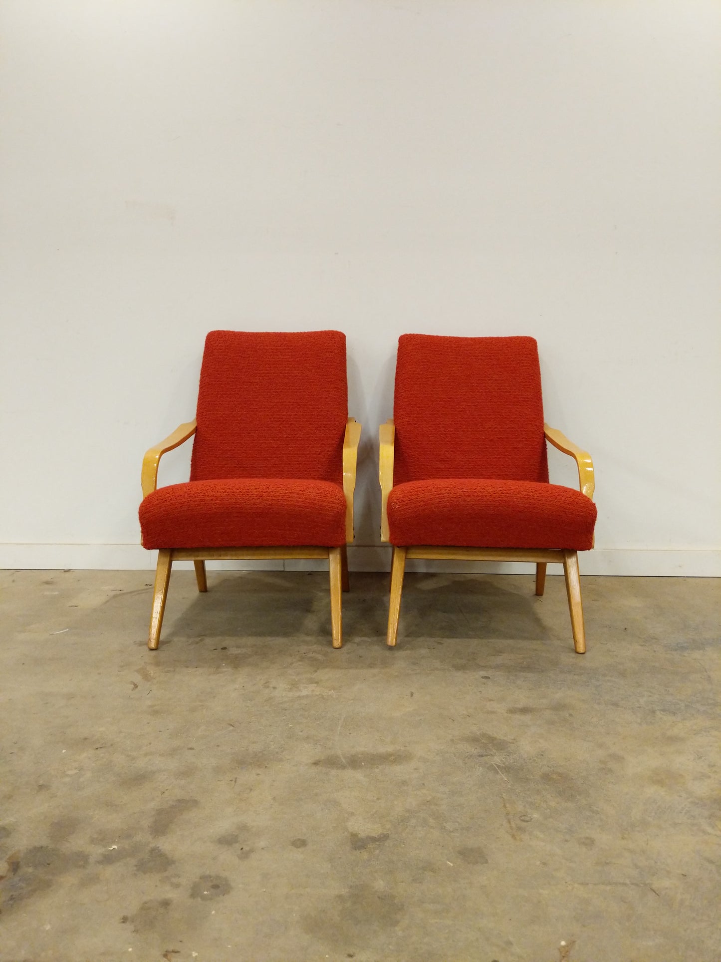 Pair of Vintage Czech Lounge Chairs