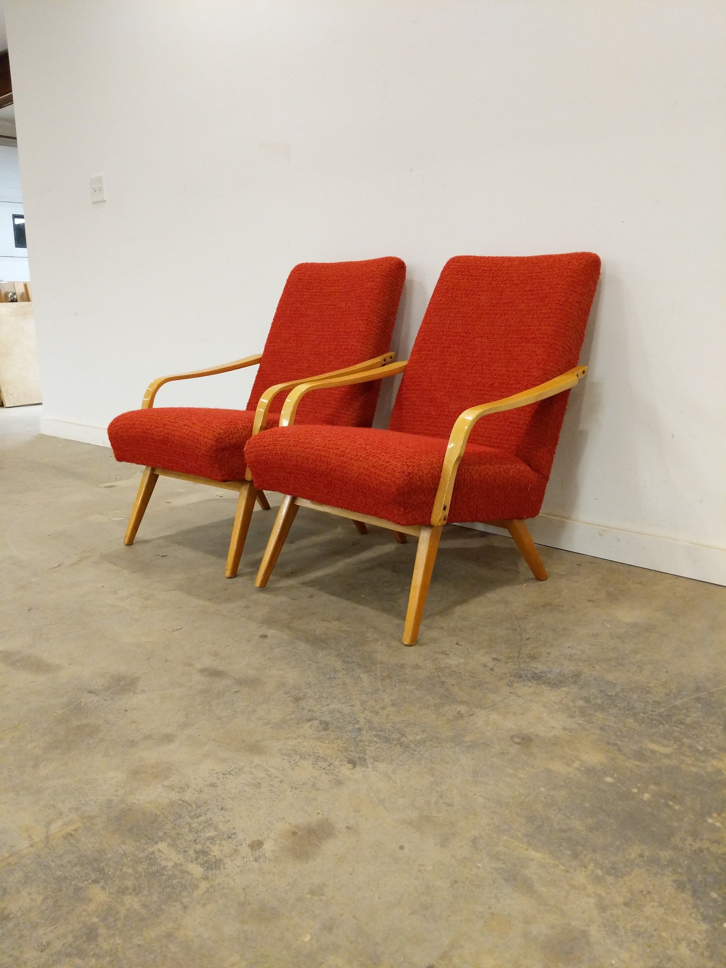 Pair of Vintage Czech Lounge Chairs