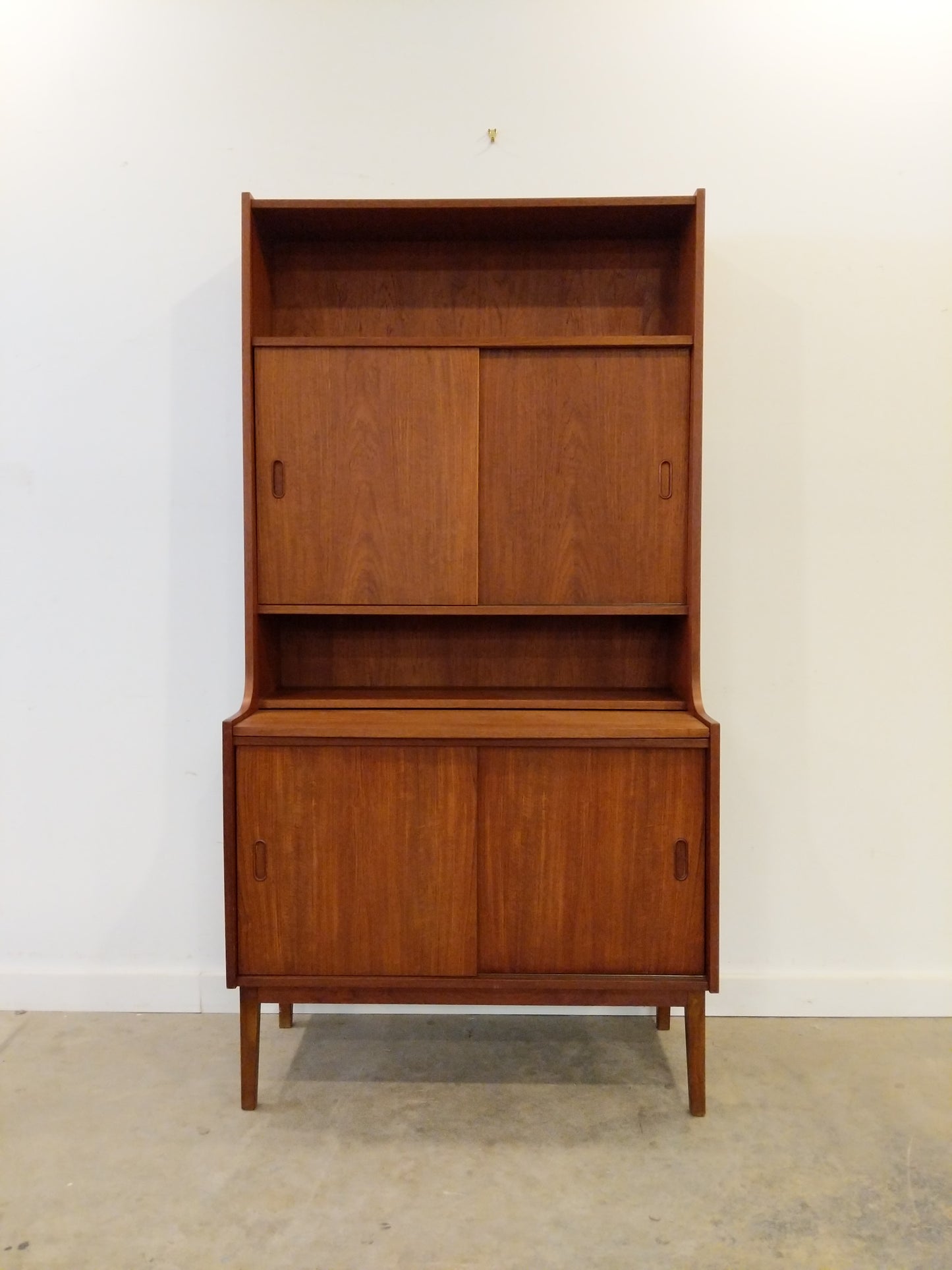 Vintage Danish Modern Teak Bookshelf / Secretary Desk