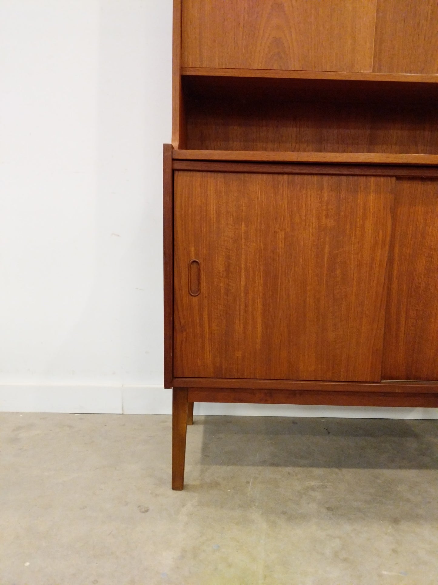Vintage Danish Modern Teak Bookshelf / Secretary Desk