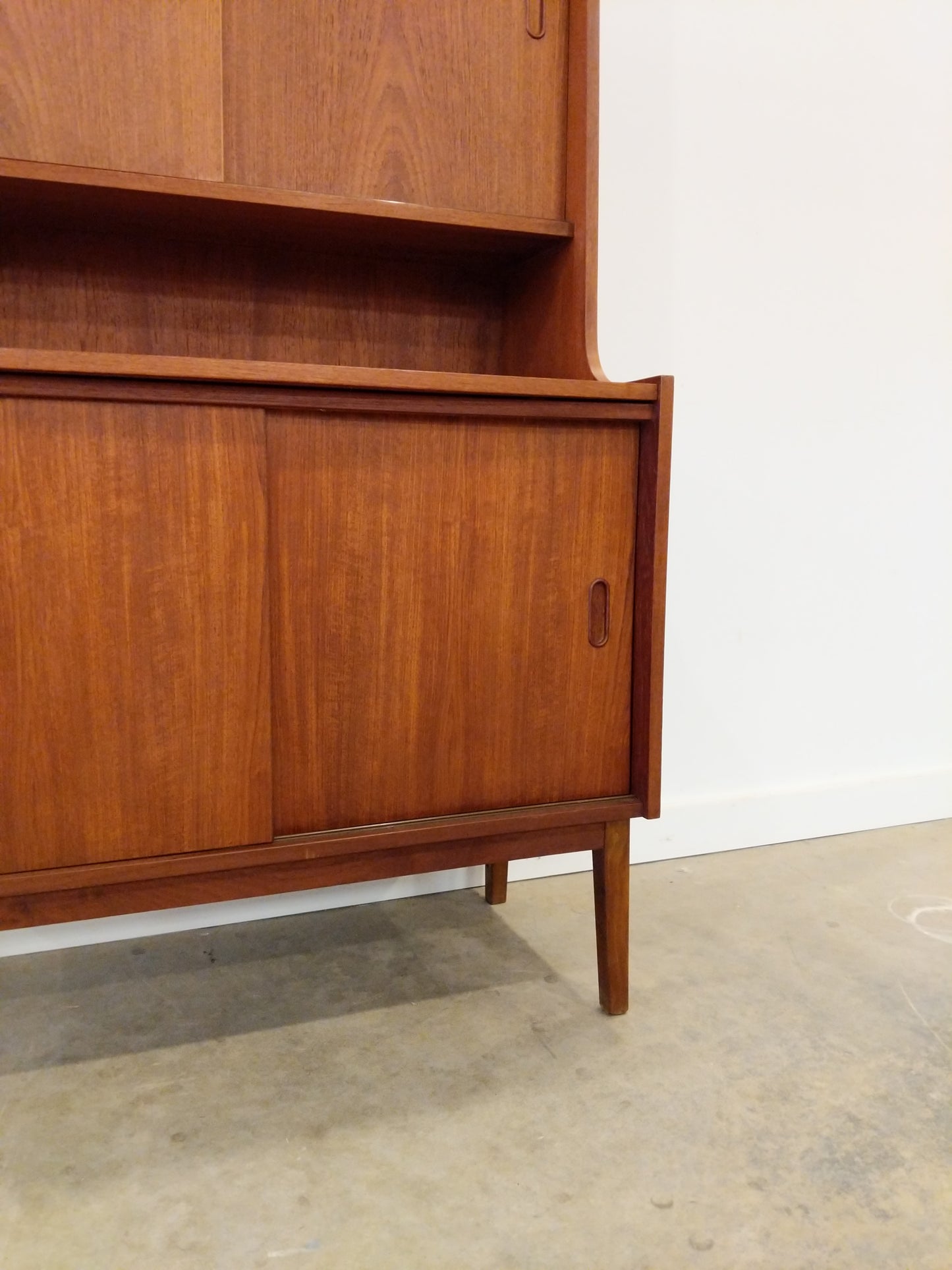Vintage Danish Modern Teak Bookshelf / Secretary Desk