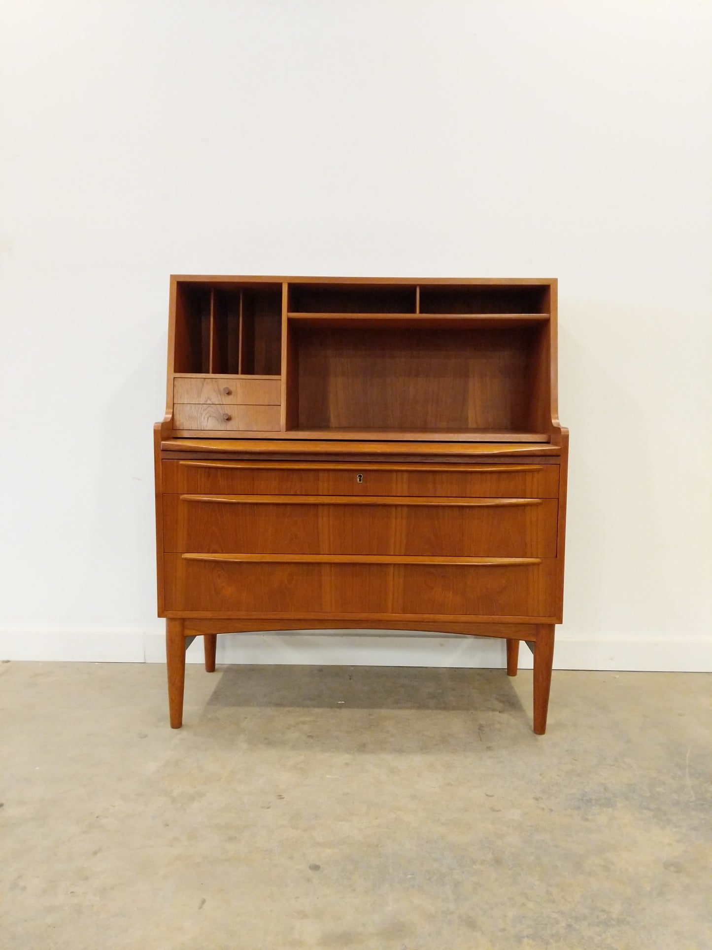 RESERVED - Vintage Danish Modern Teak Secretary Desk