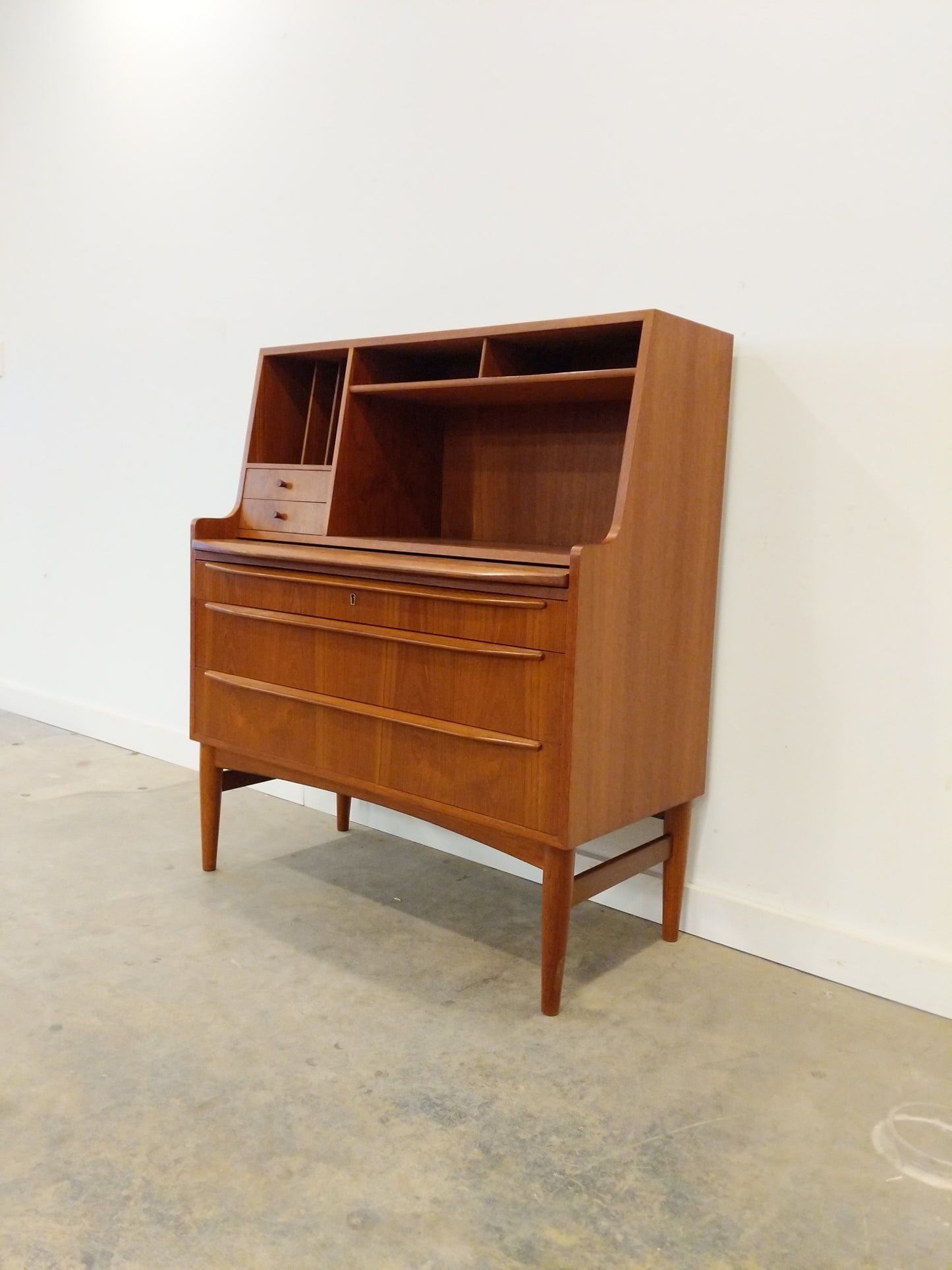 RESERVED - Vintage Danish Modern Teak Secretary Desk
