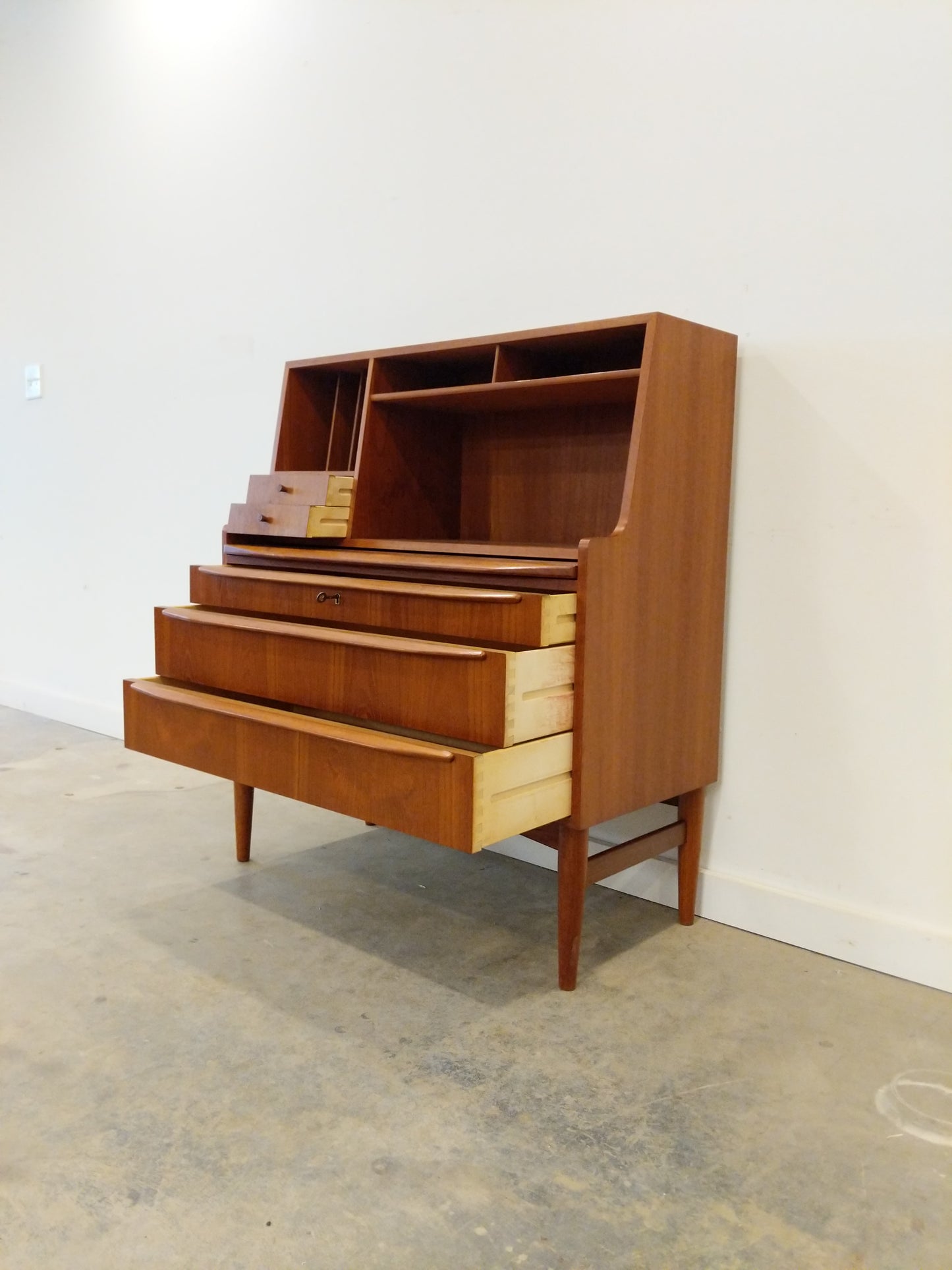 RESERVED - Vintage Danish Modern Teak Secretary Desk
