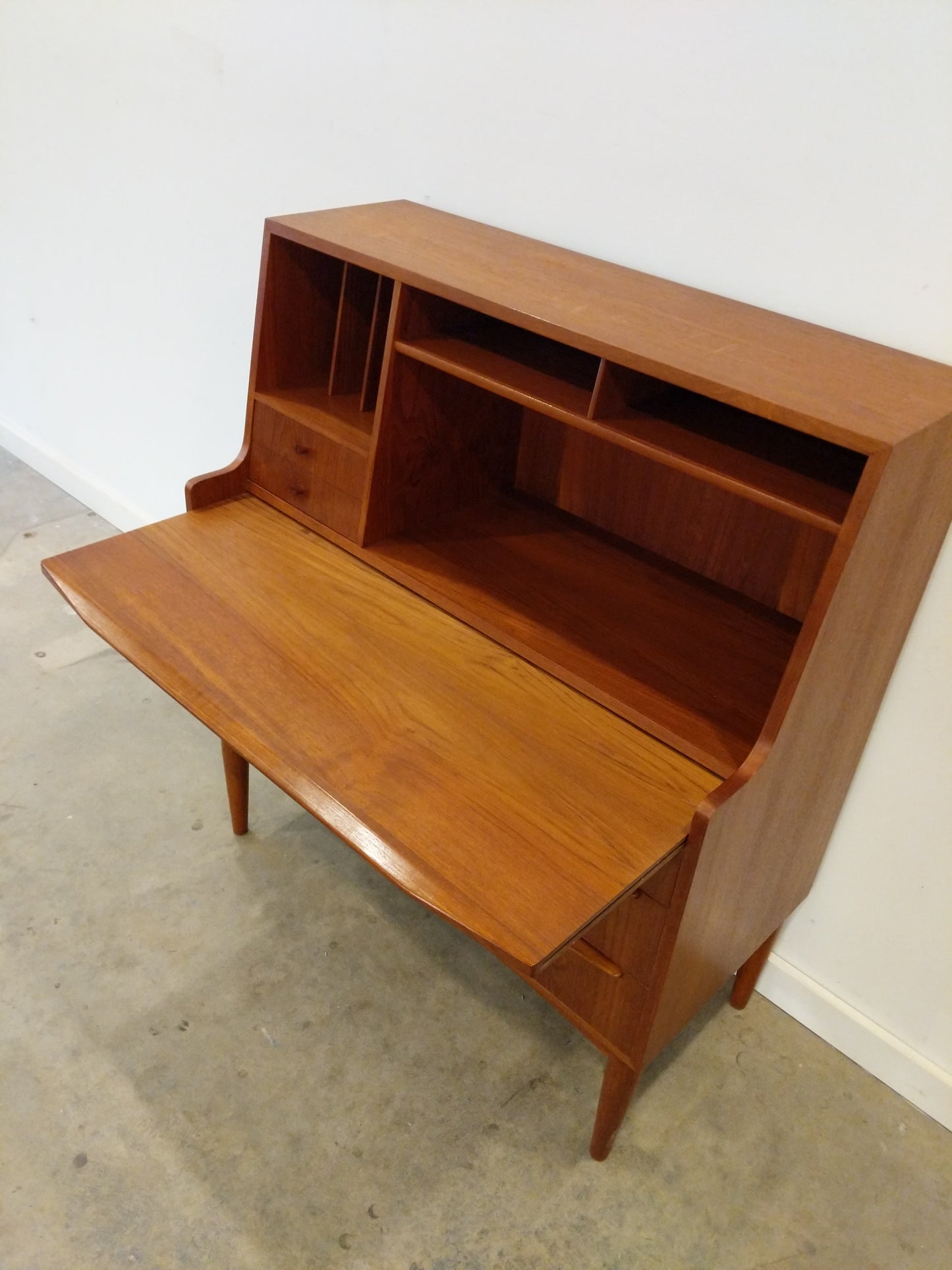 RESERVED - Vintage Danish Modern Teak Secretary Desk