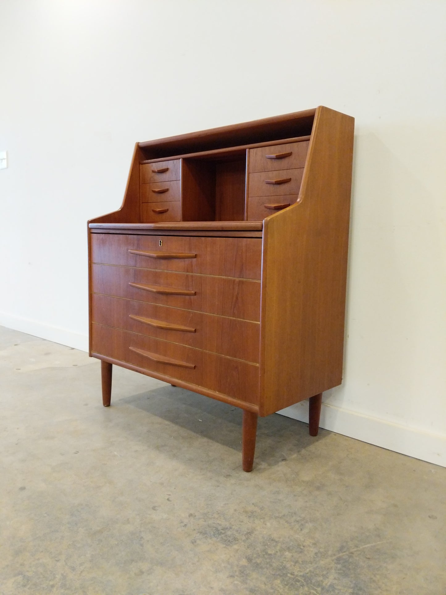 Vintage Danish Modern Teak Secretary Desk