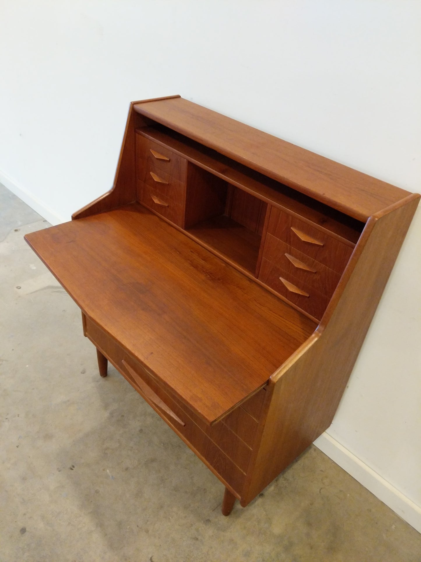 Vintage Danish Modern Teak Secretary Desk
