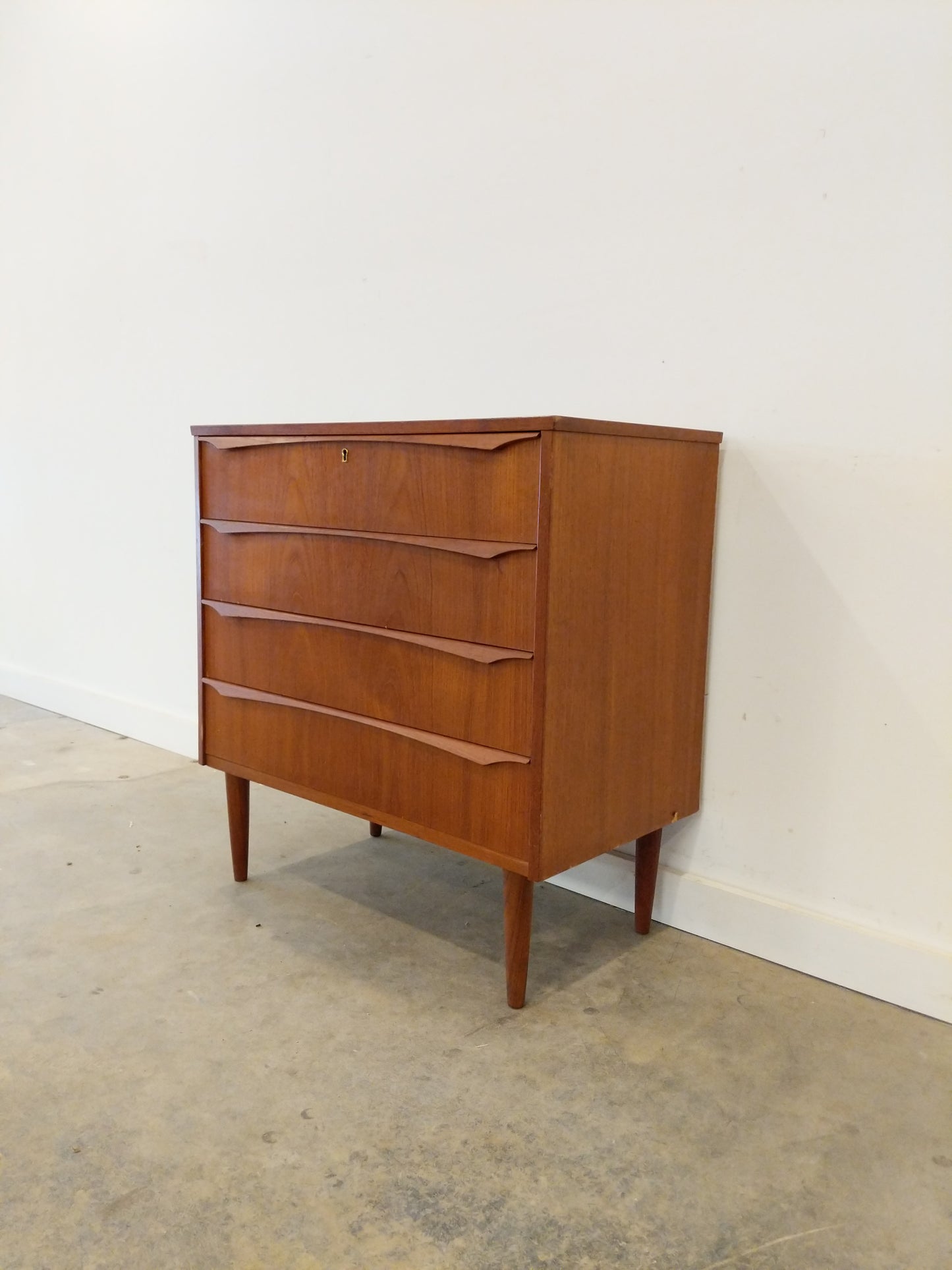 RESERVED -Vintage Danish Modern Teak Low Dresser