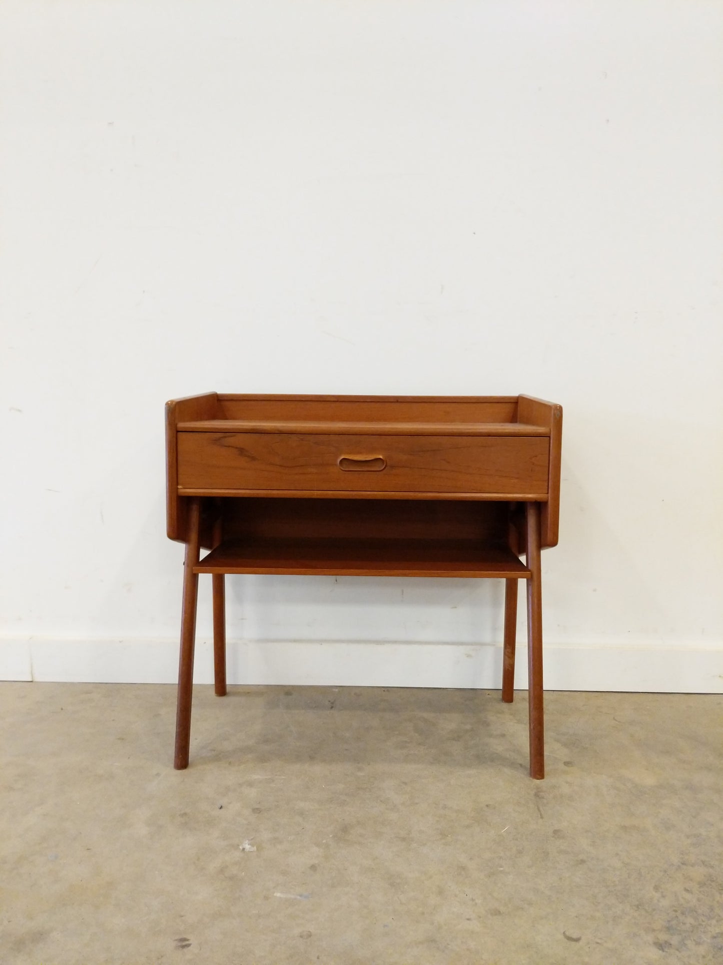 Vintage Danish Modern Teak Nightstand / Side Table