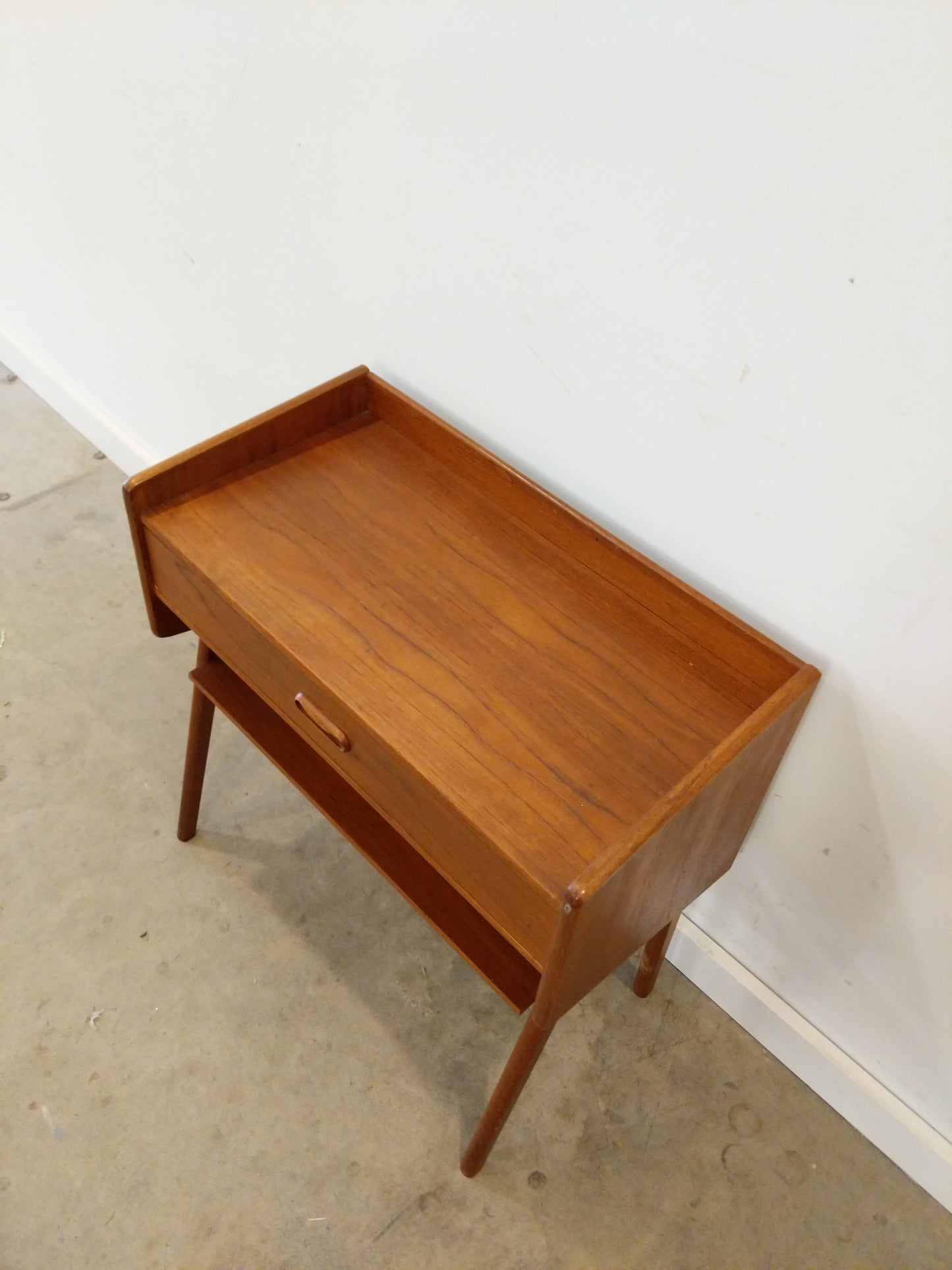 Vintage Danish Modern Teak Nightstand / Side Table