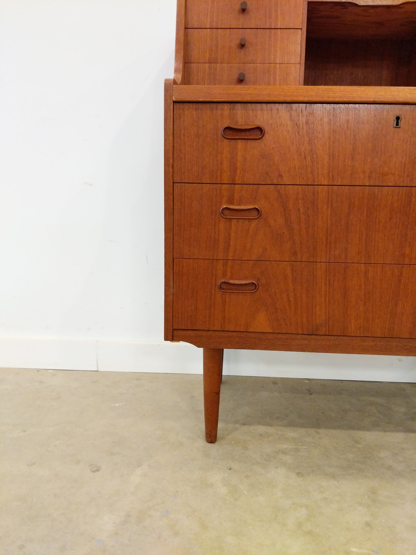 RESERVED - Vintage Danish Modern Teak Secretary Desk / Vanity