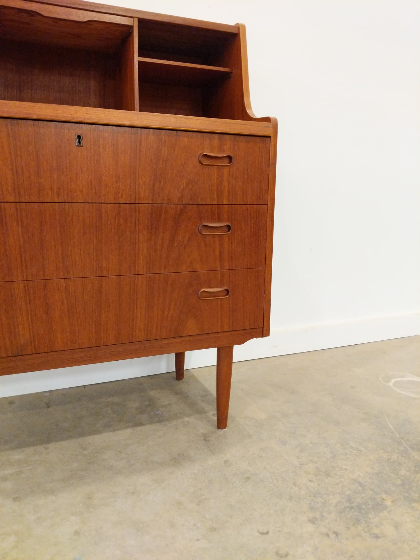 RESERVED - Vintage Danish Modern Teak Secretary Desk / Vanity