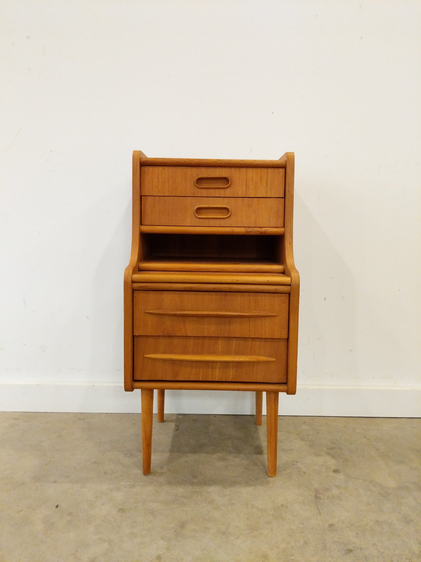 Vintage Danish Modern Nightstand / Low Chest