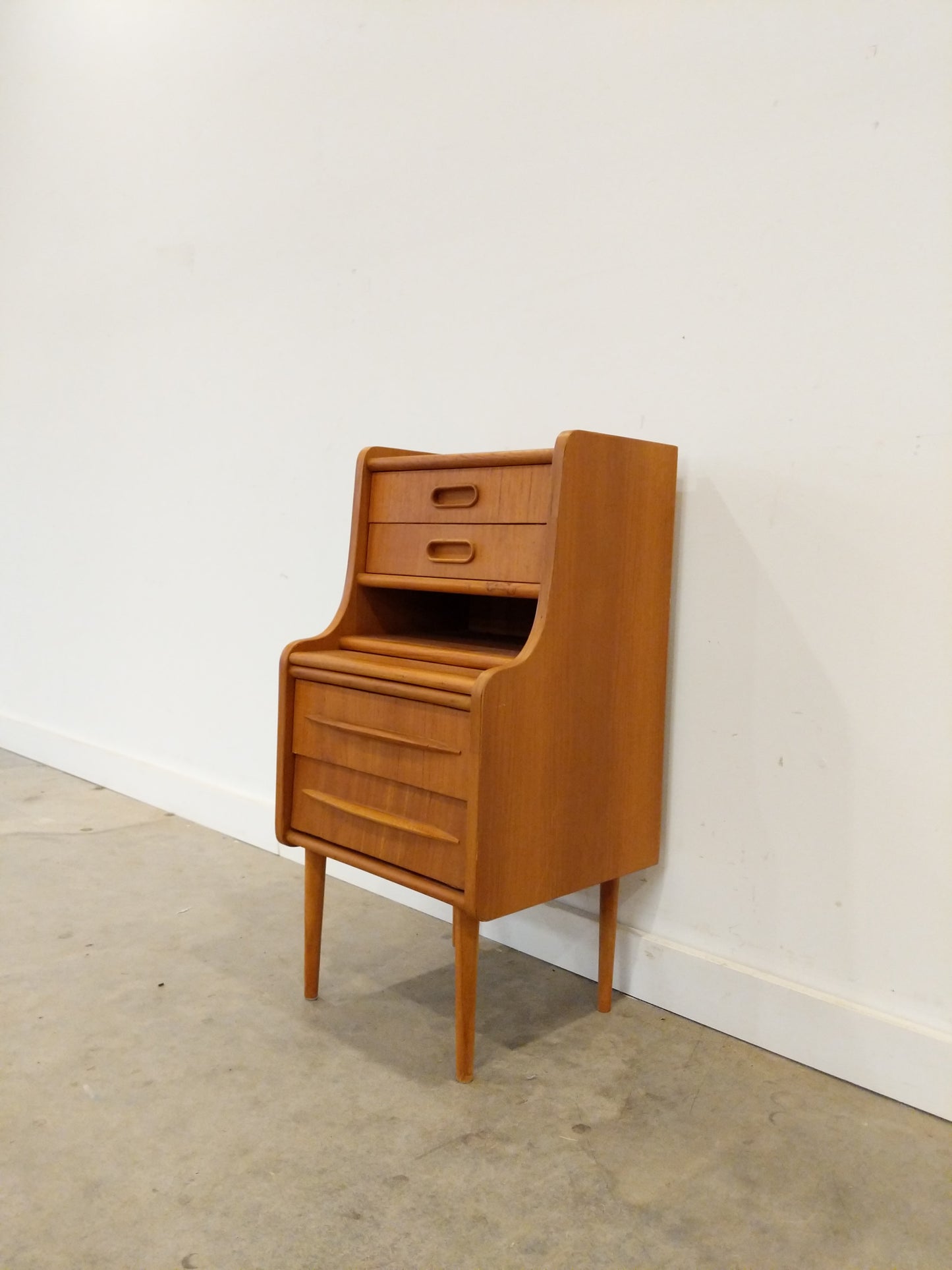 Vintage Danish Modern Nightstand / Low Chest