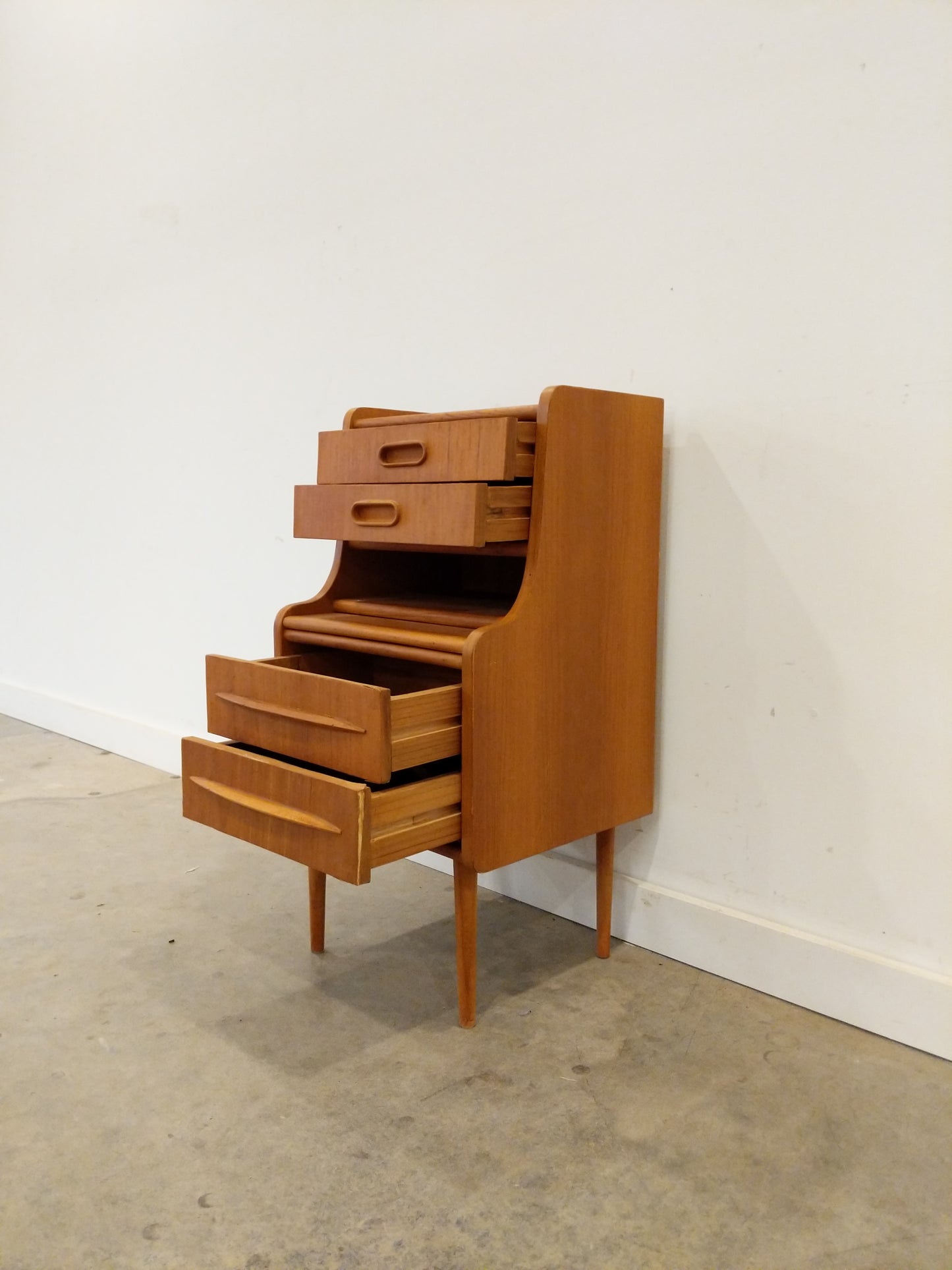 Vintage Danish Modern Nightstand / Low Chest