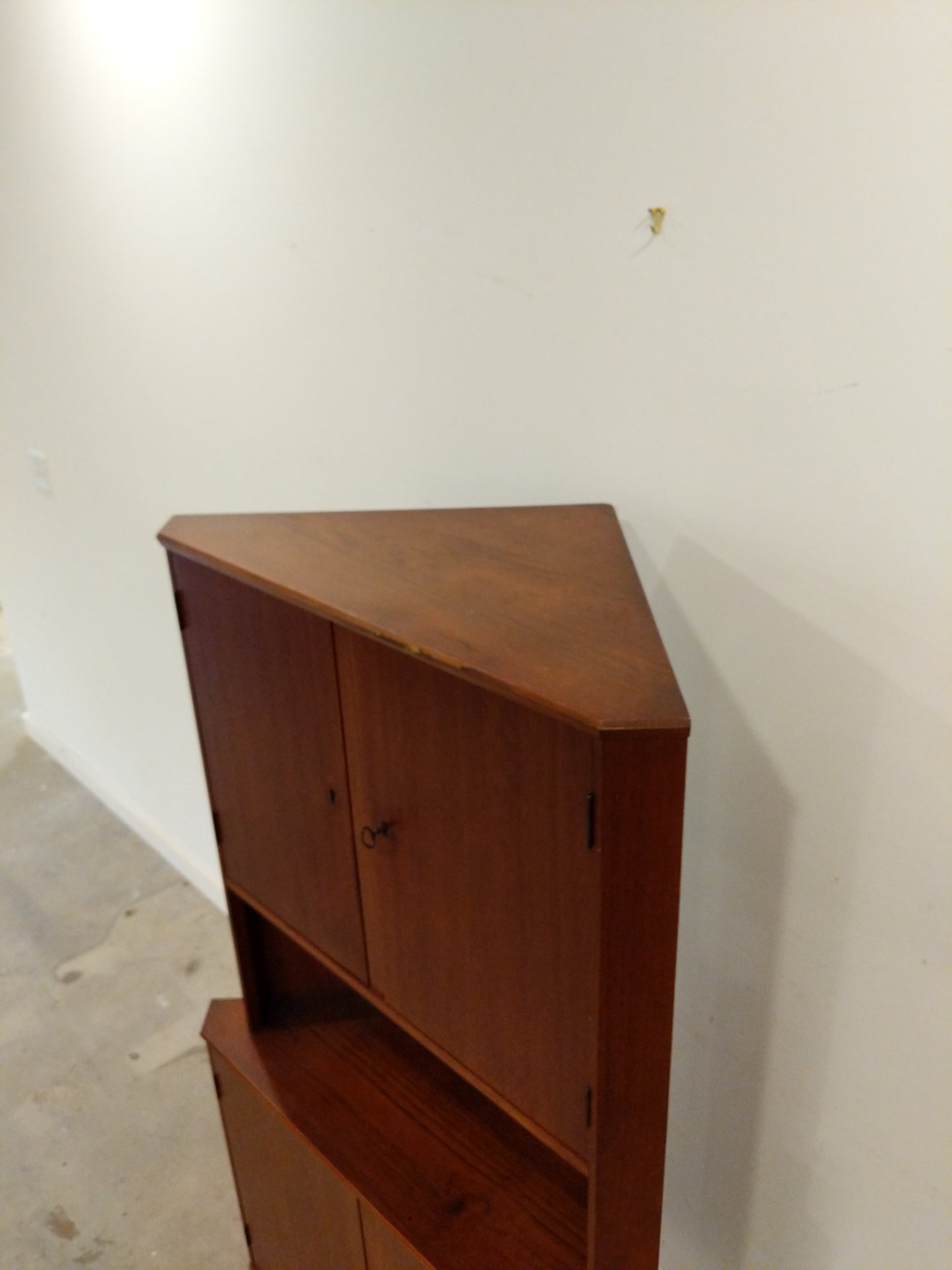 Vintage Danish Modern Teak Corner Cabinet