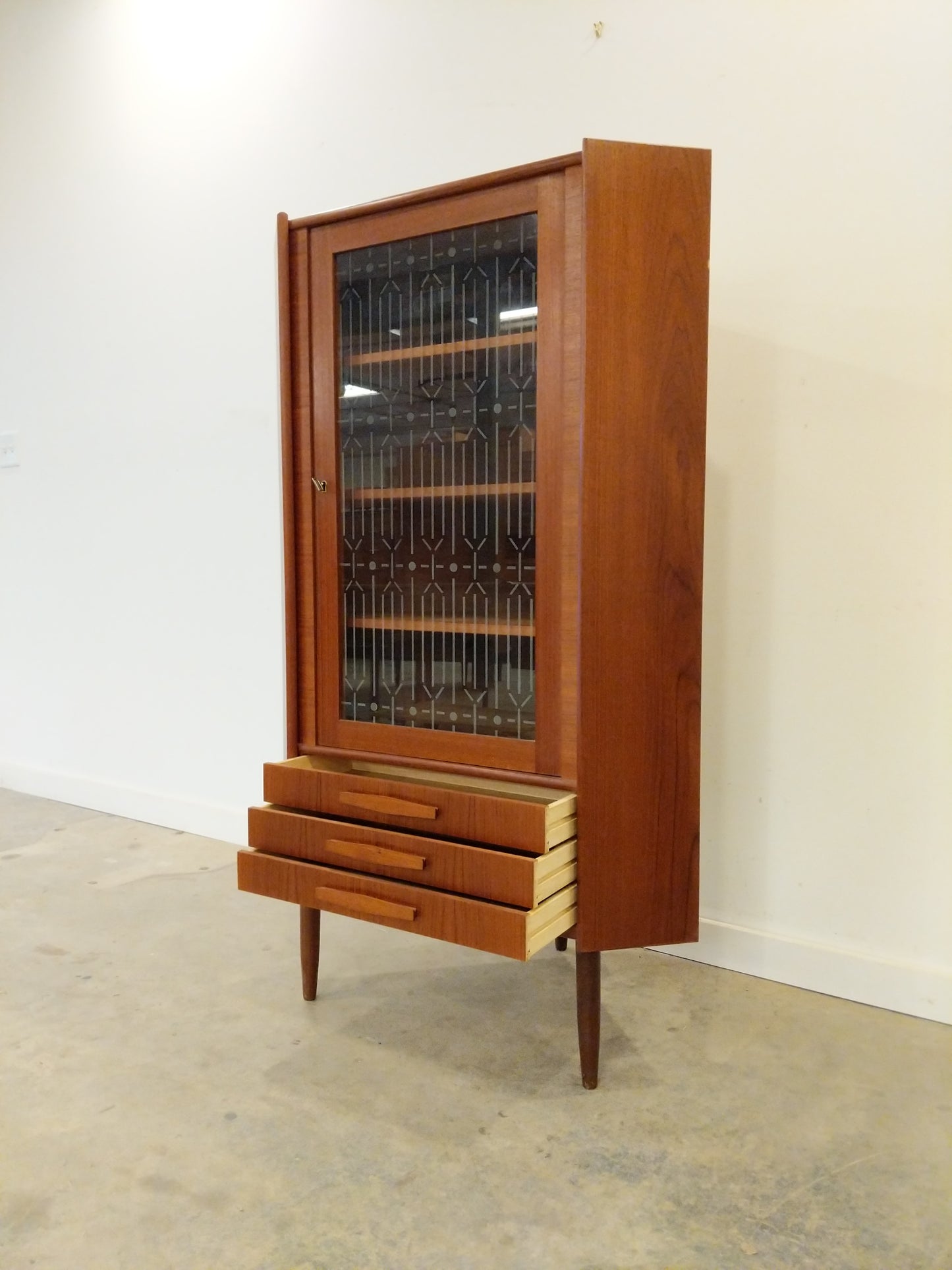 Vintage Danish Modern Teak Corner Cabinet