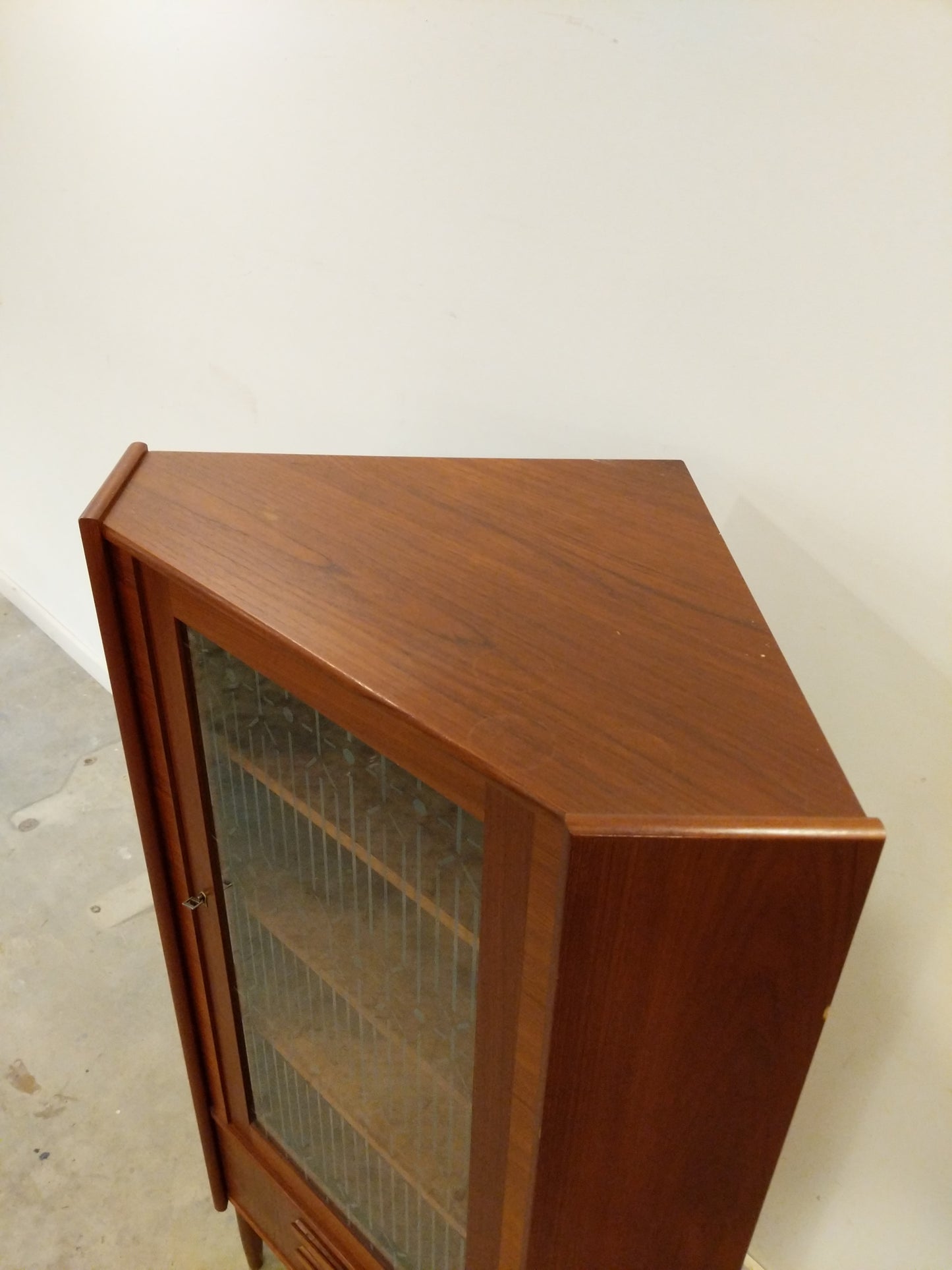 Vintage Danish Modern Teak Corner Cabinet