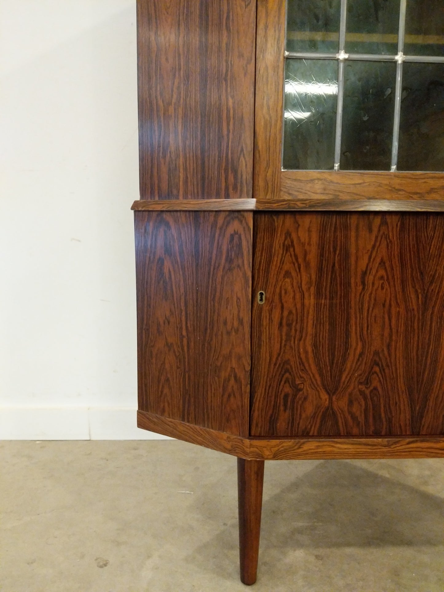 Vintage Danish Modern Rosewood Corner Cabinet