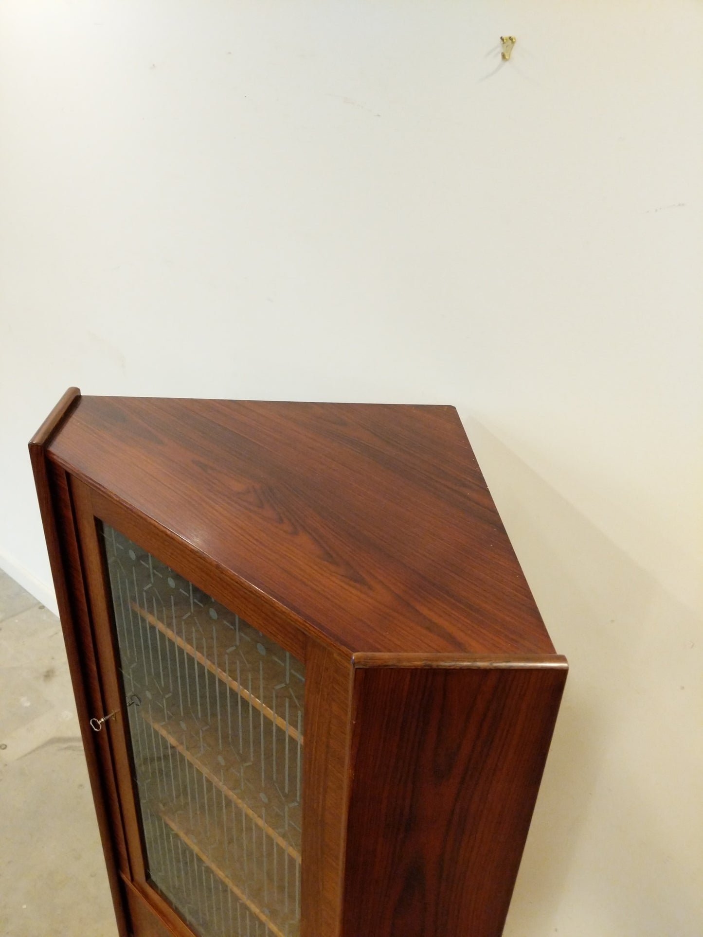 Vintage Danish Modern Rosewood Corner Cabinet