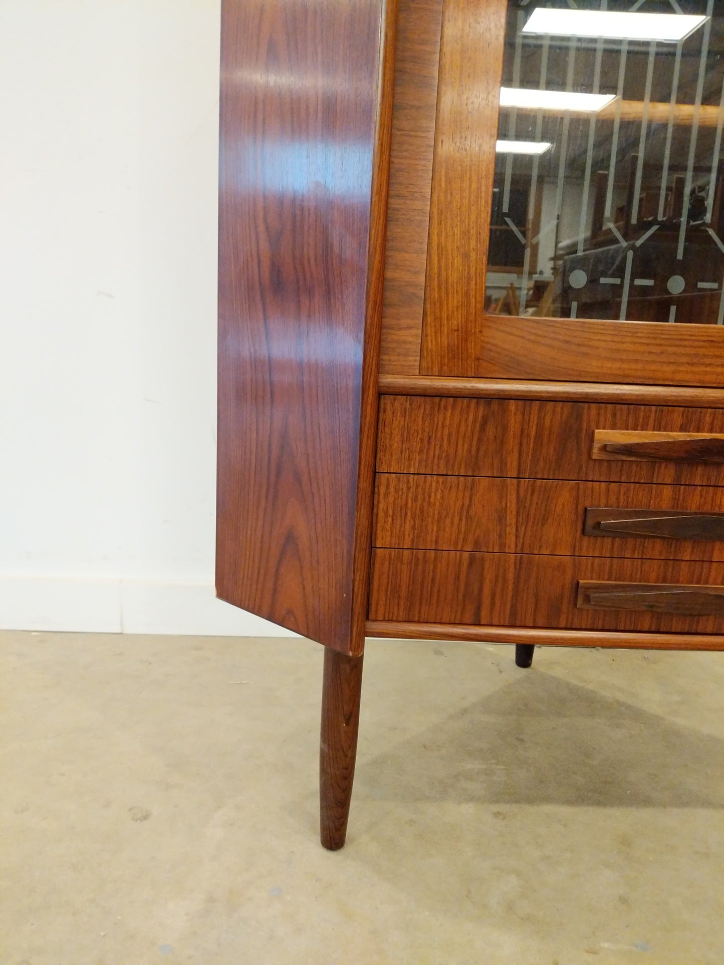 Vintage Danish Modern Rosewood Corner Cabinet