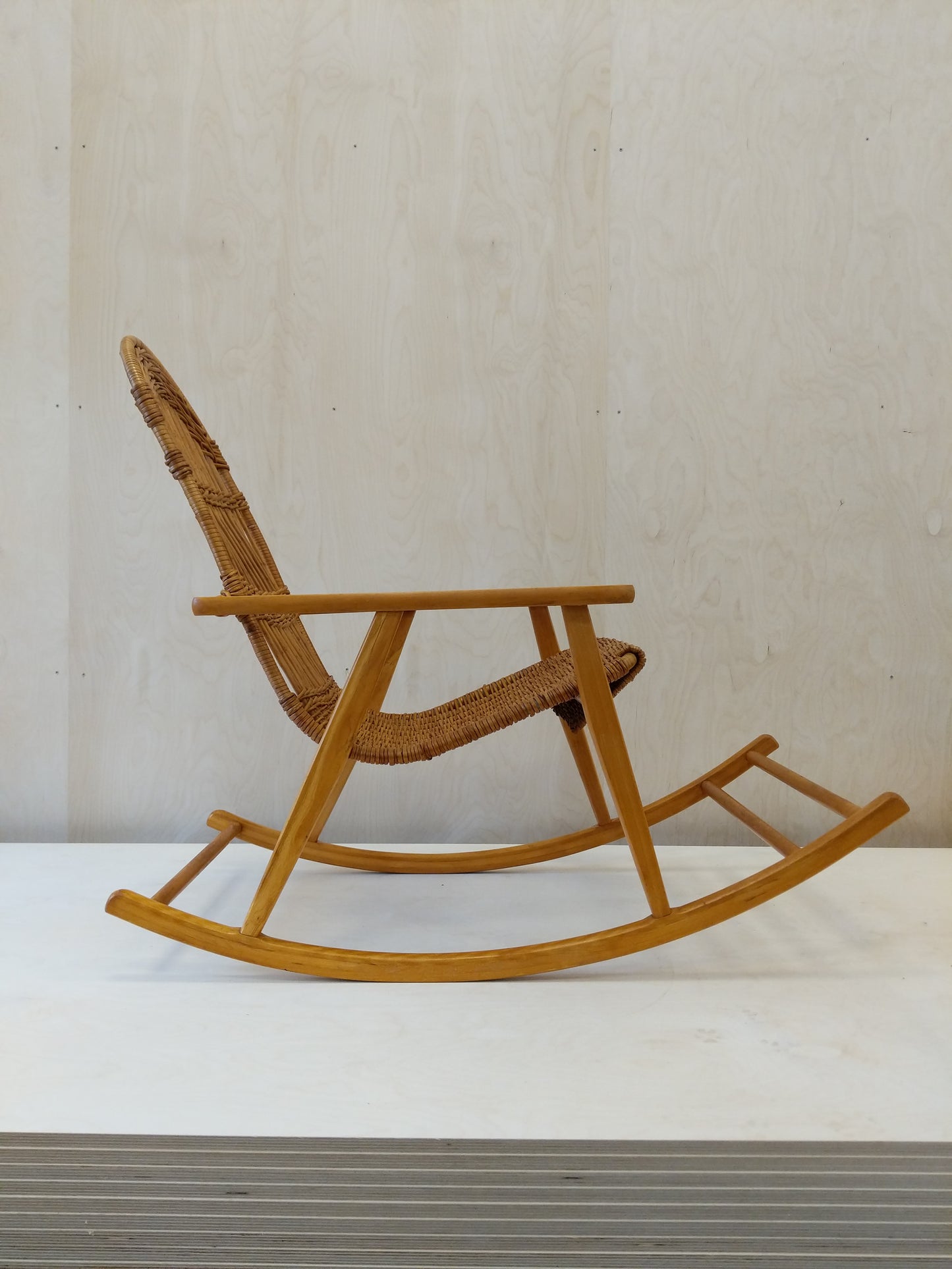 Vintage Czech Rocking Chair