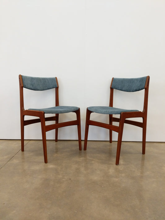 Pair of Vintage Danish Modern Erik Buch Dining Chairs