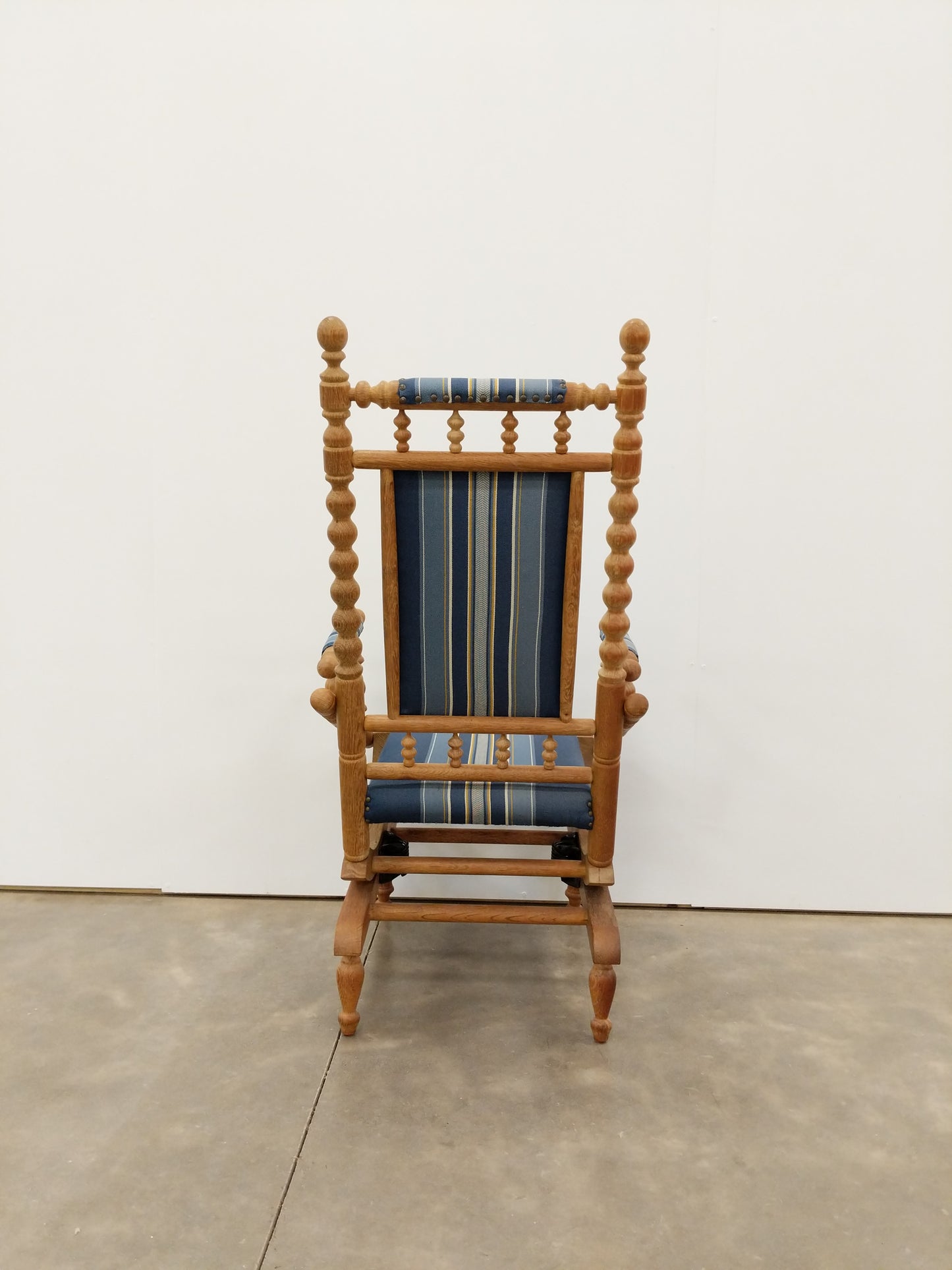 Antique Danish Rocking Chair with Foot Stool