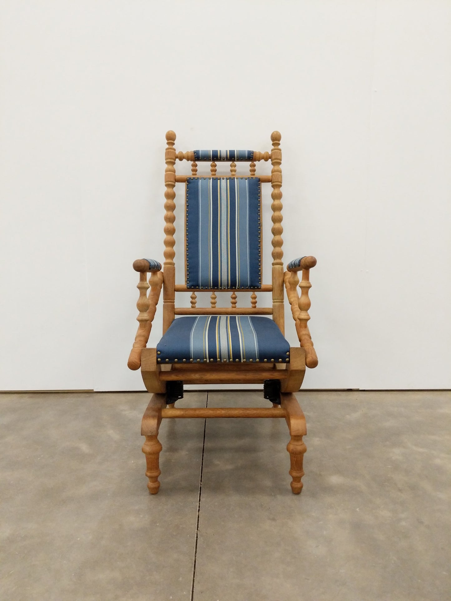 Antique Danish Rocking Chair with Foot Stool