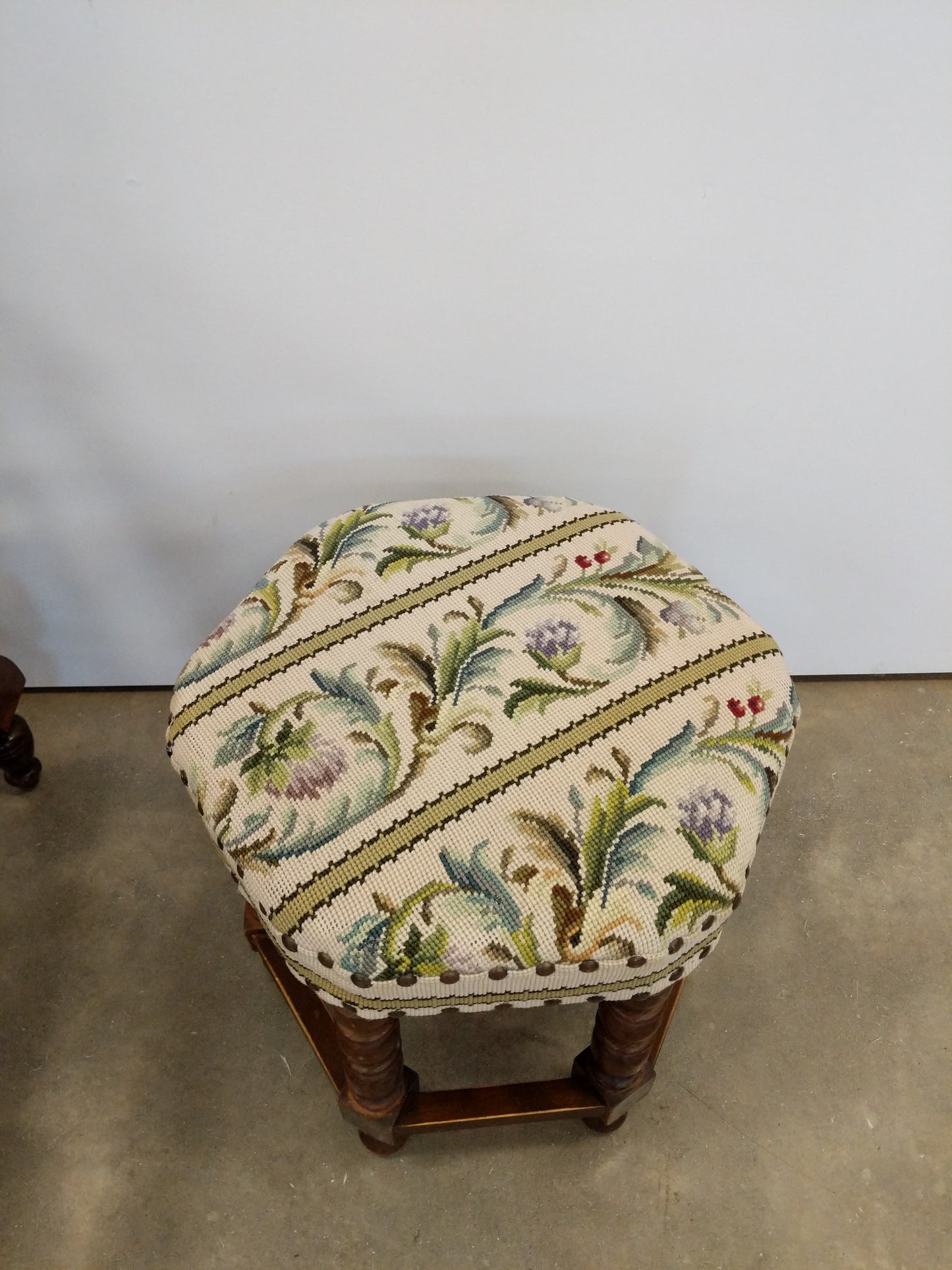 Antique Danish Rocking Chair with Foot Stool