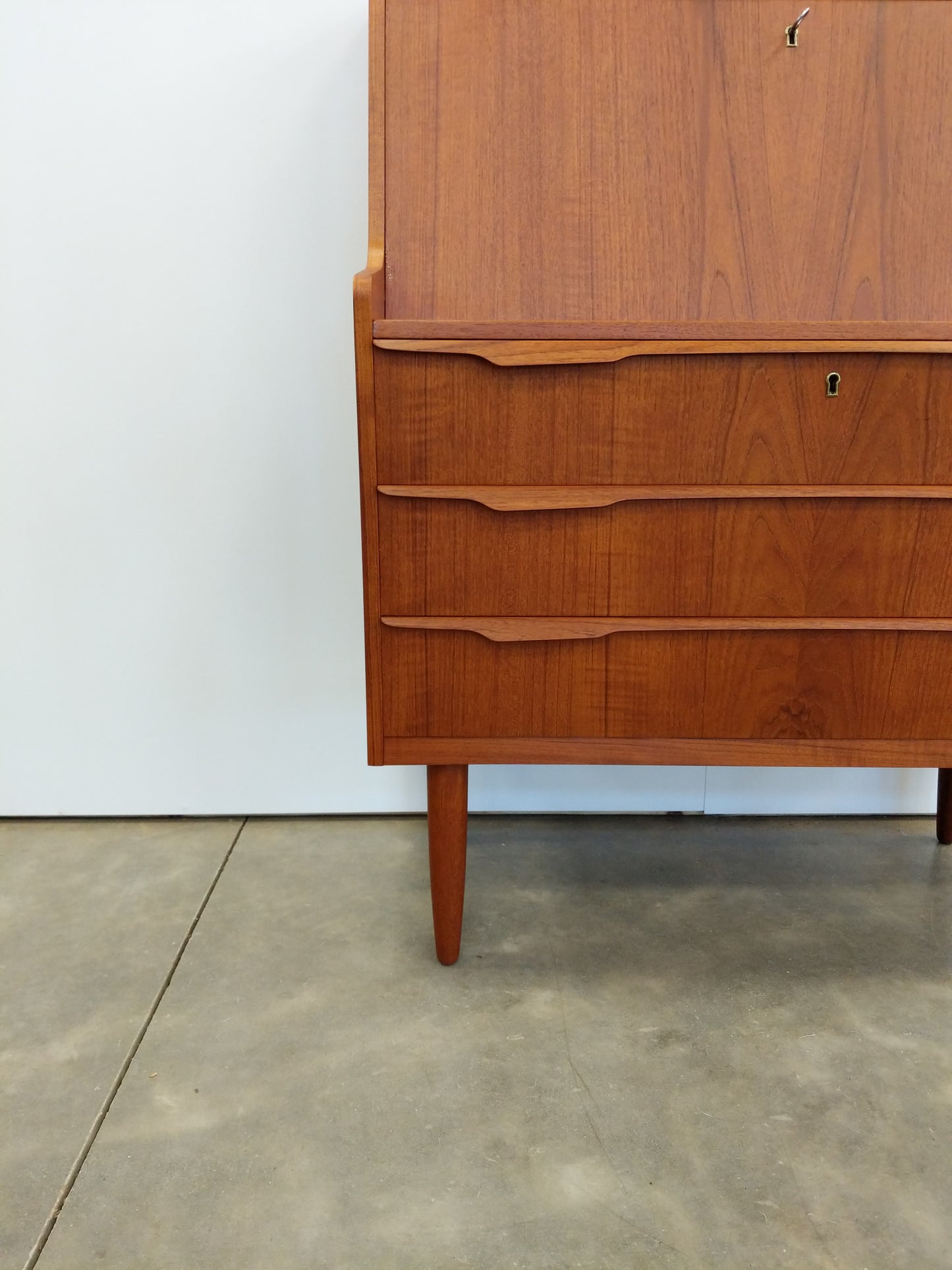 Vintage Danish Modern Teak Secretary Desk