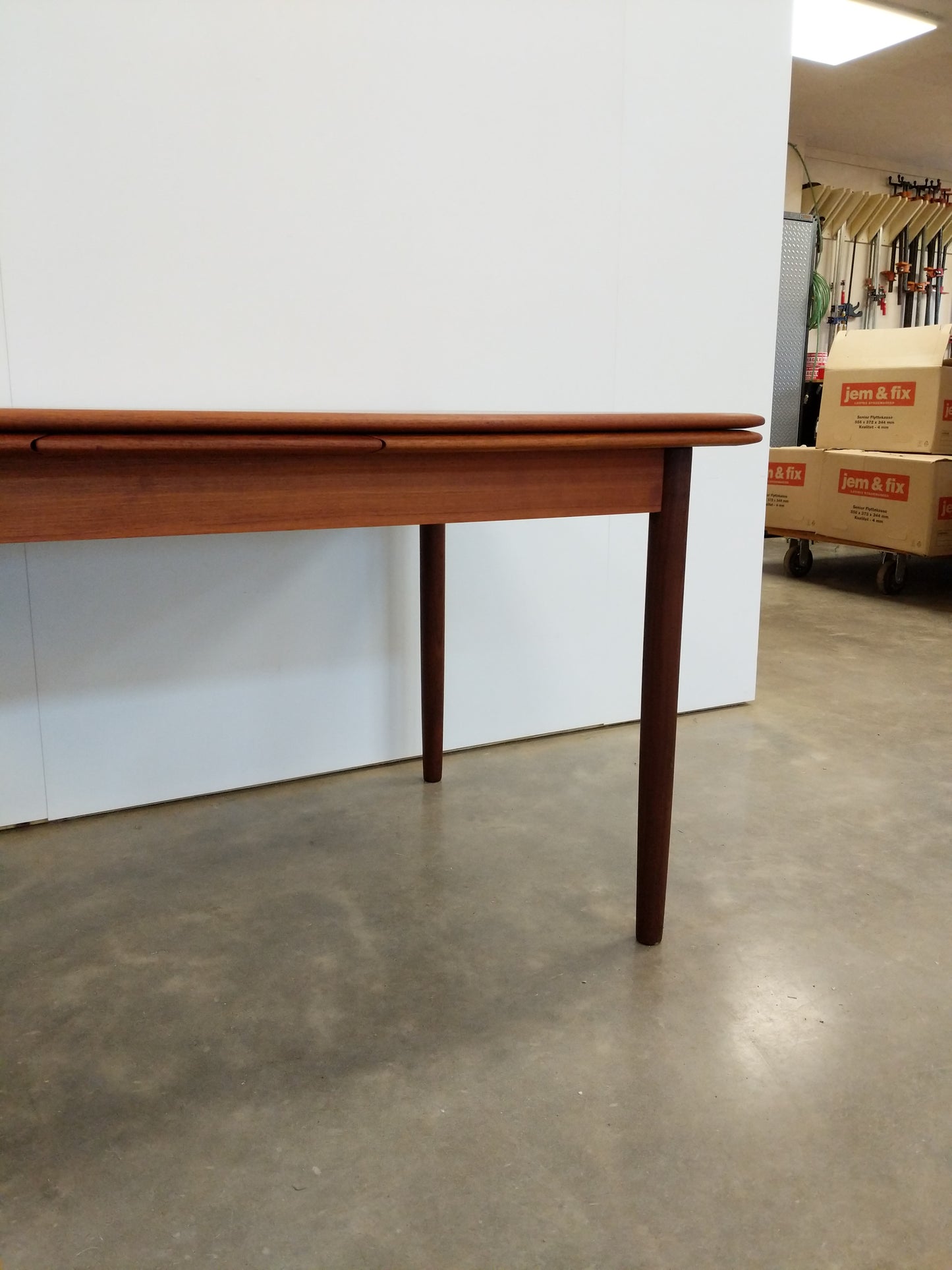 Vintage Danish Modern Teak Extendable Dining Table