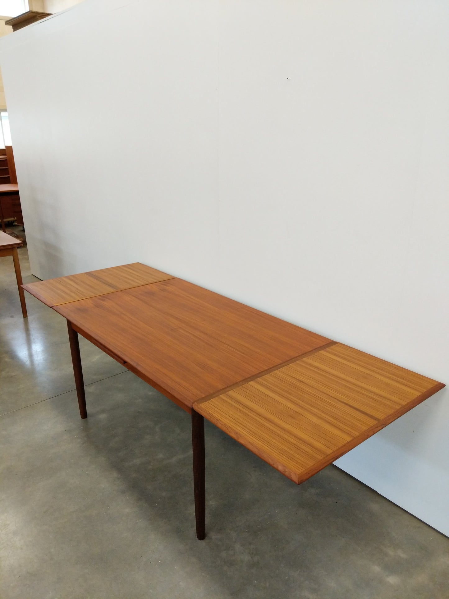 Vintage Danish Modern Teak Extendable Dining Table