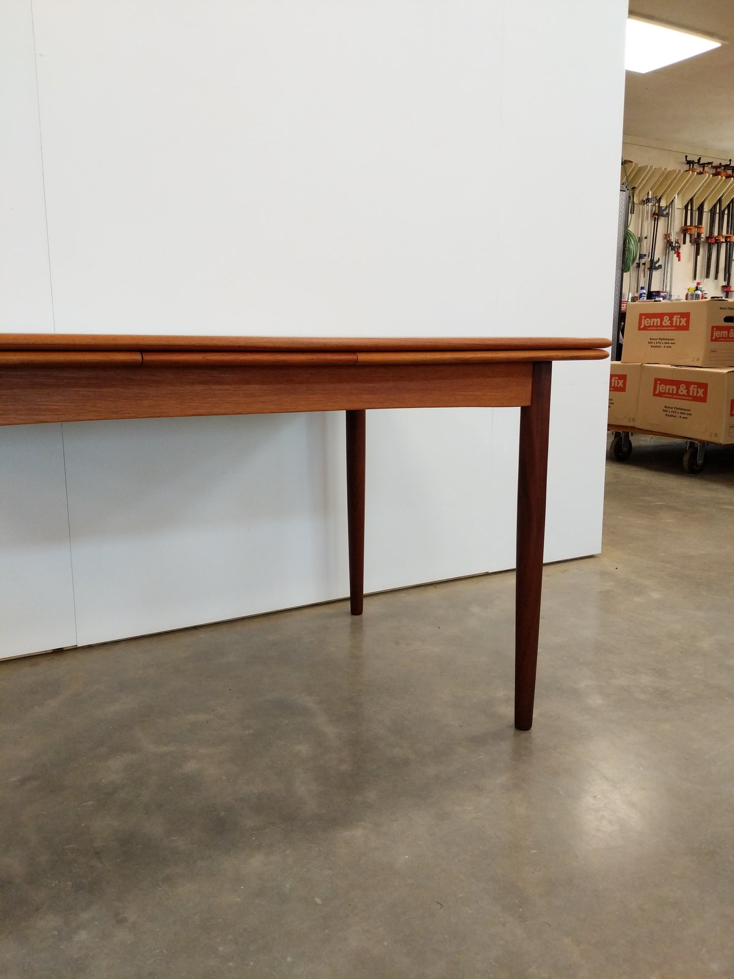 Vintage Danish Modern Teak Extendable Dining Table