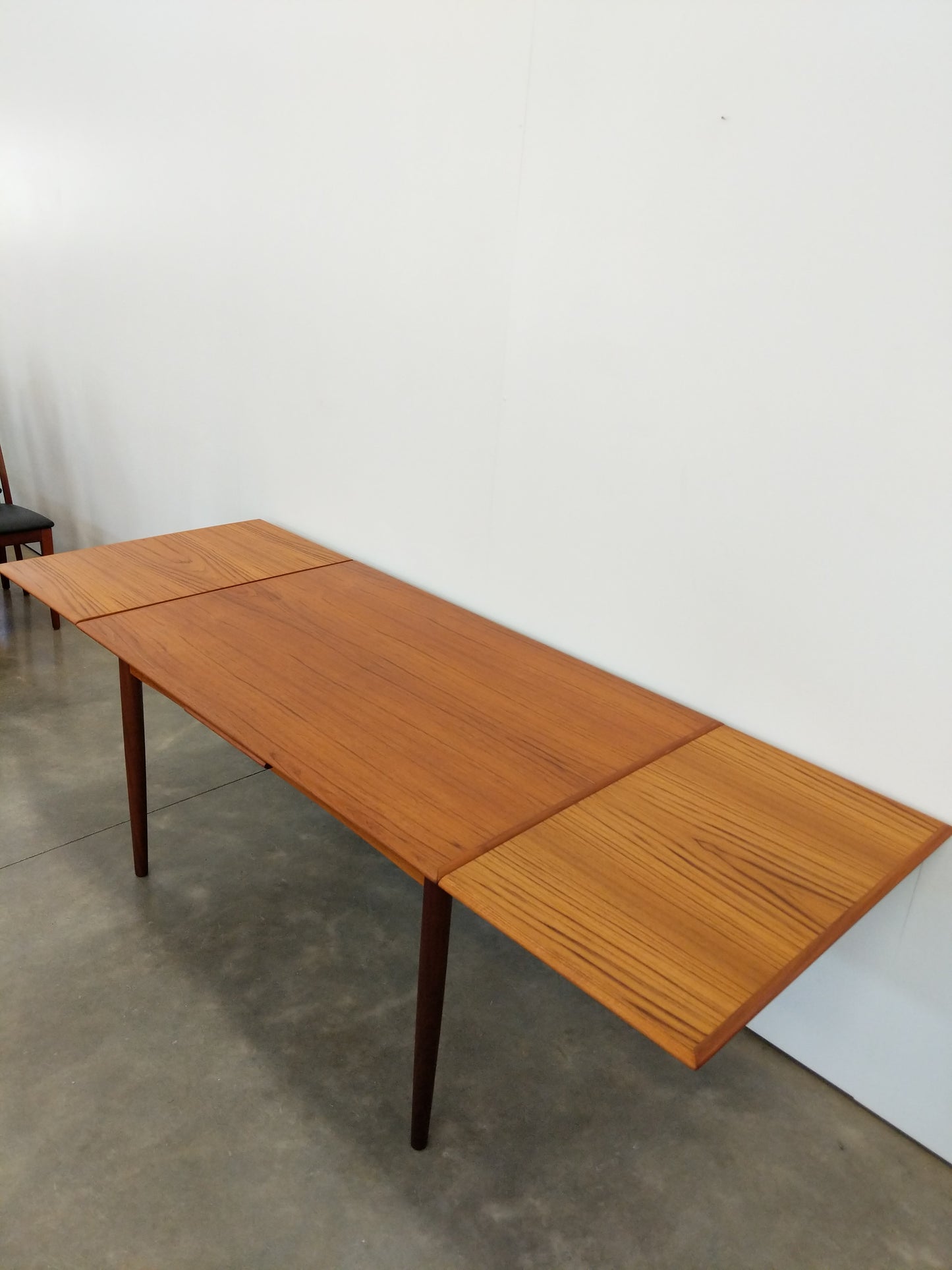Vintage Danish Modern Teak Extendable Dining Table