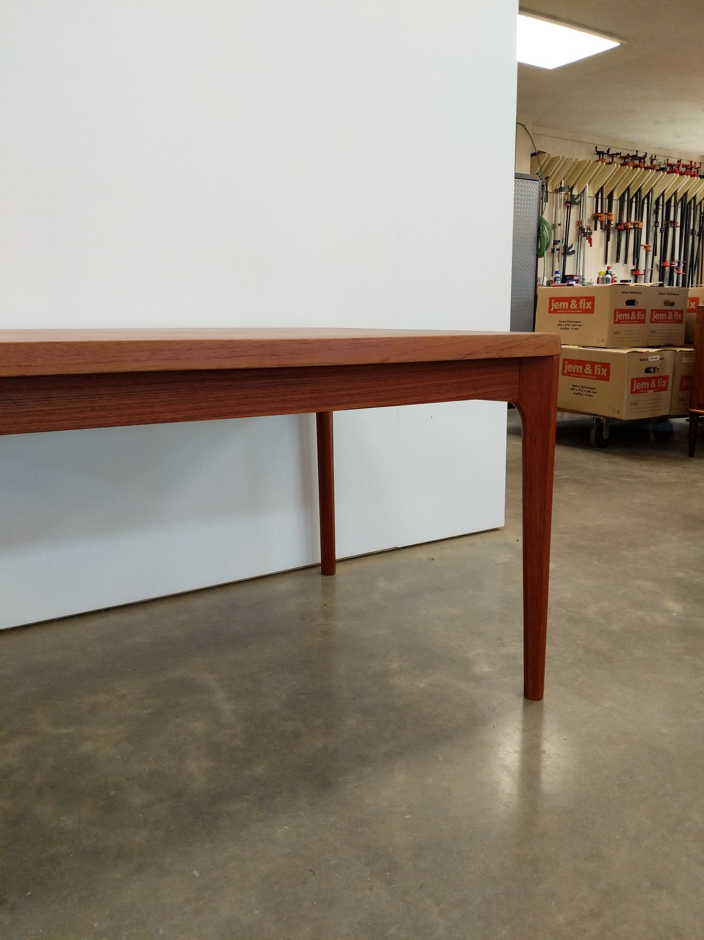 Vintage Danish Modern Teak Extendable Dining Table by Henning Kjaernulf
