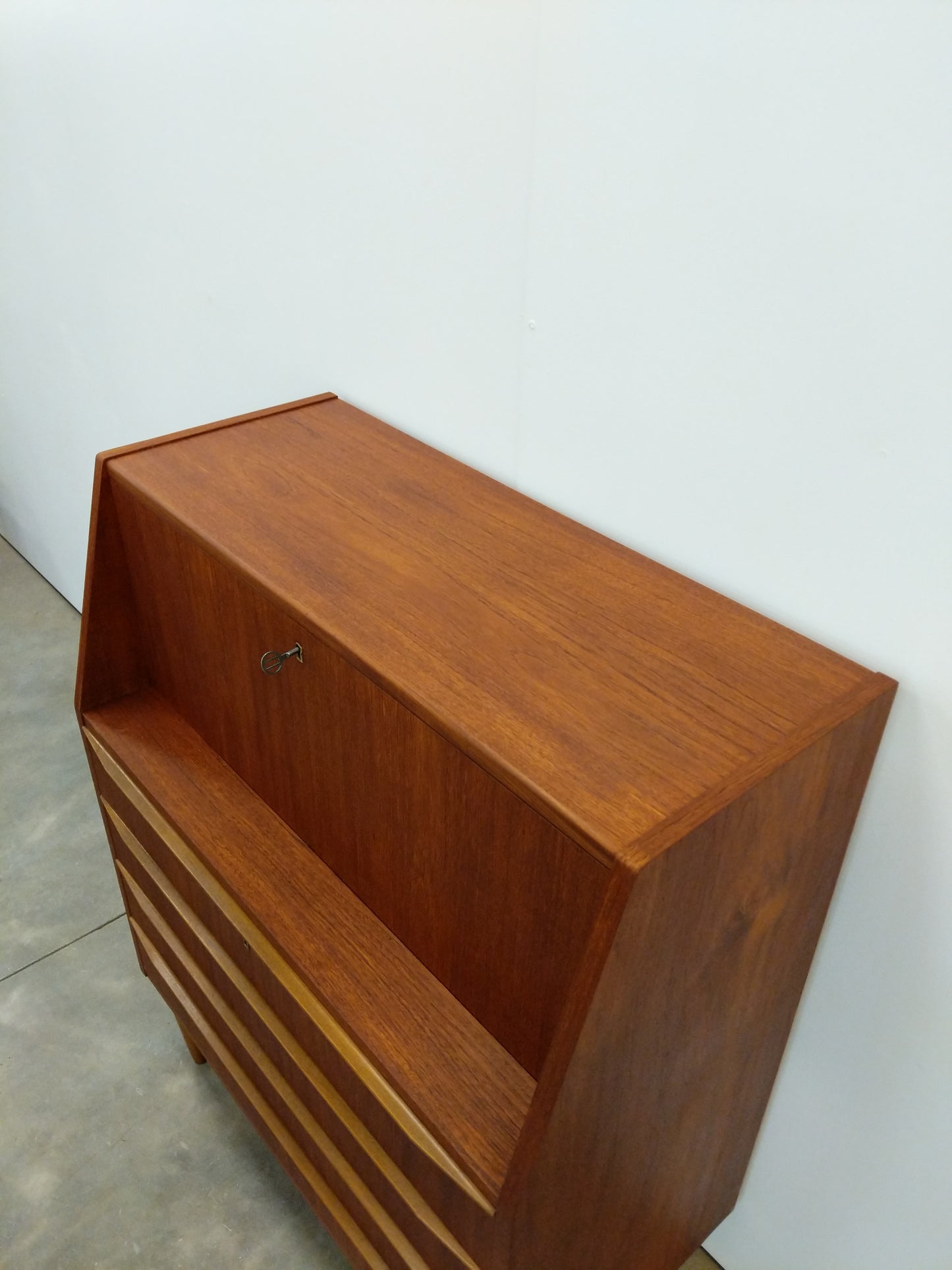 Vintage Danish Modern Teak Secretary Desk