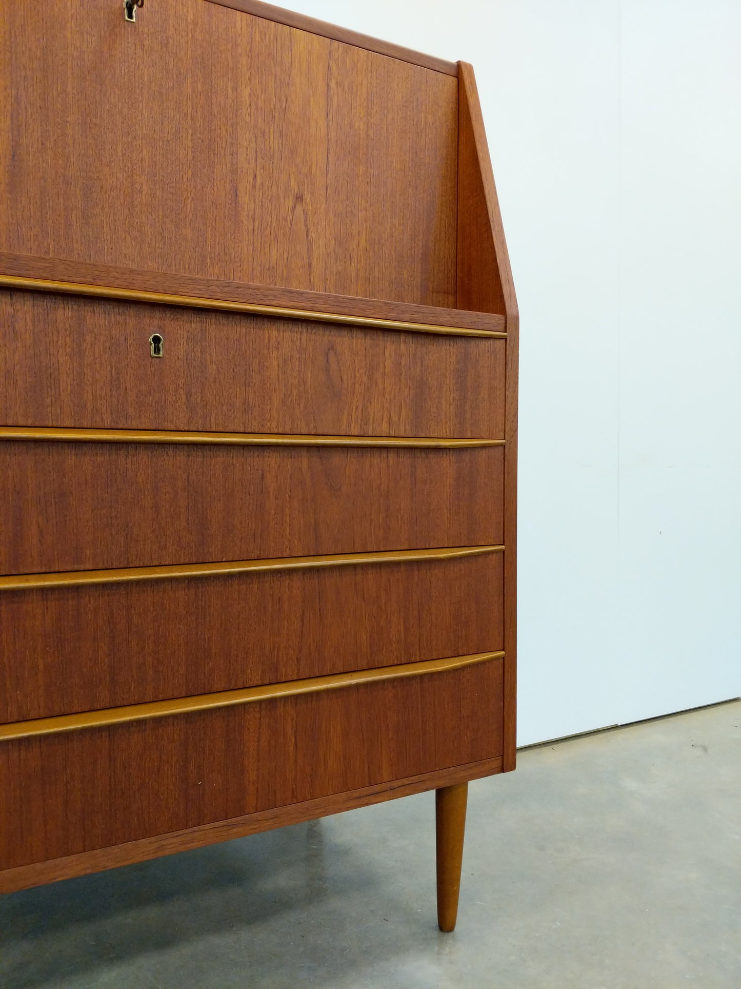 Vintage Danish Modern Teak Secretary Desk