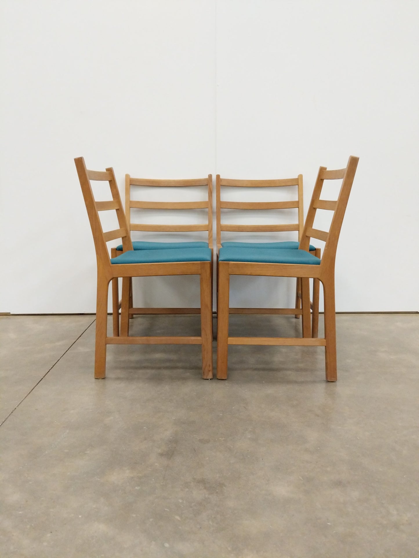 Set of 4 Vintage Danish Modern Oak Dining Chairs