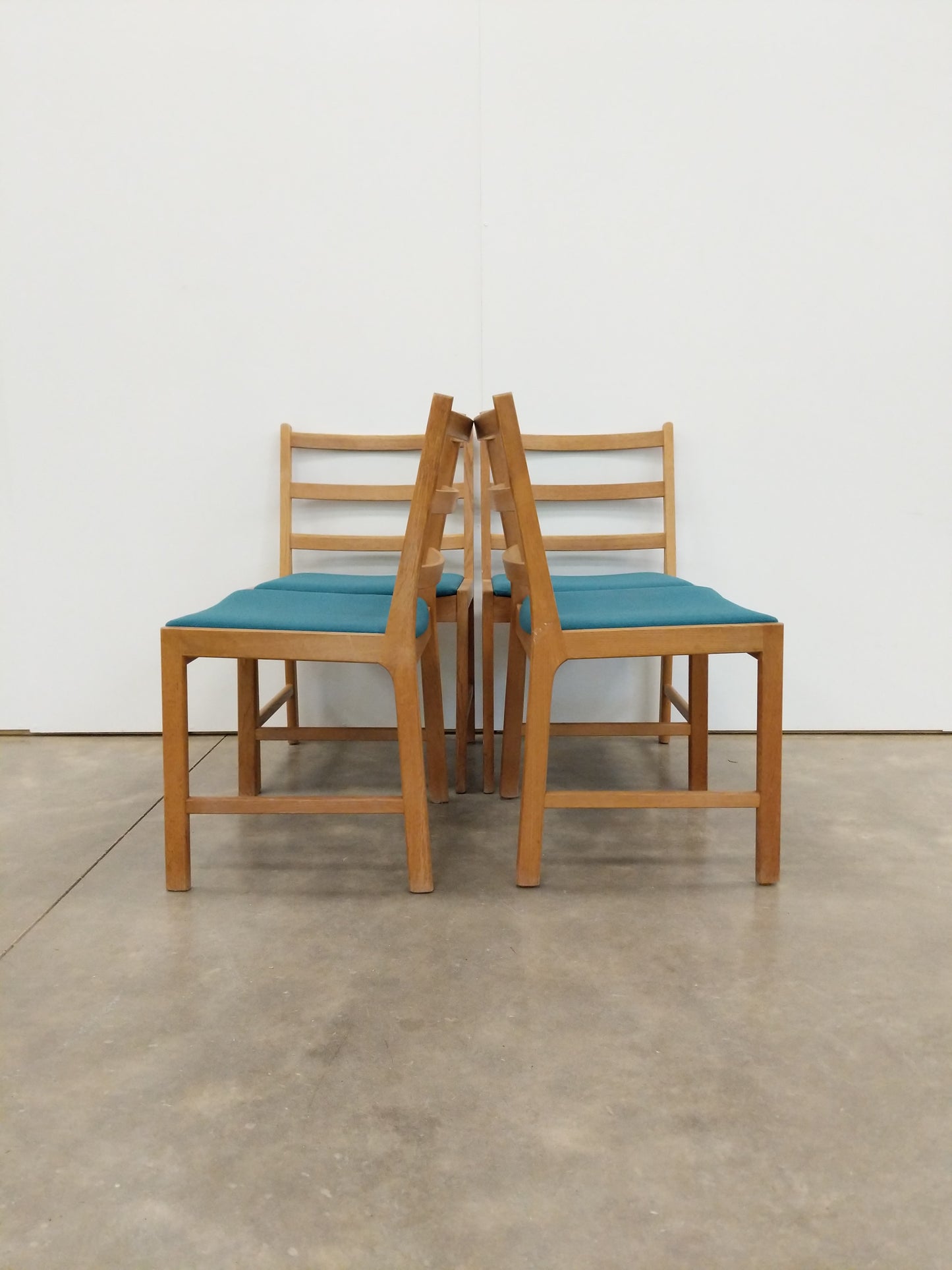 Set of 4 Vintage Danish Modern Oak Dining Chairs