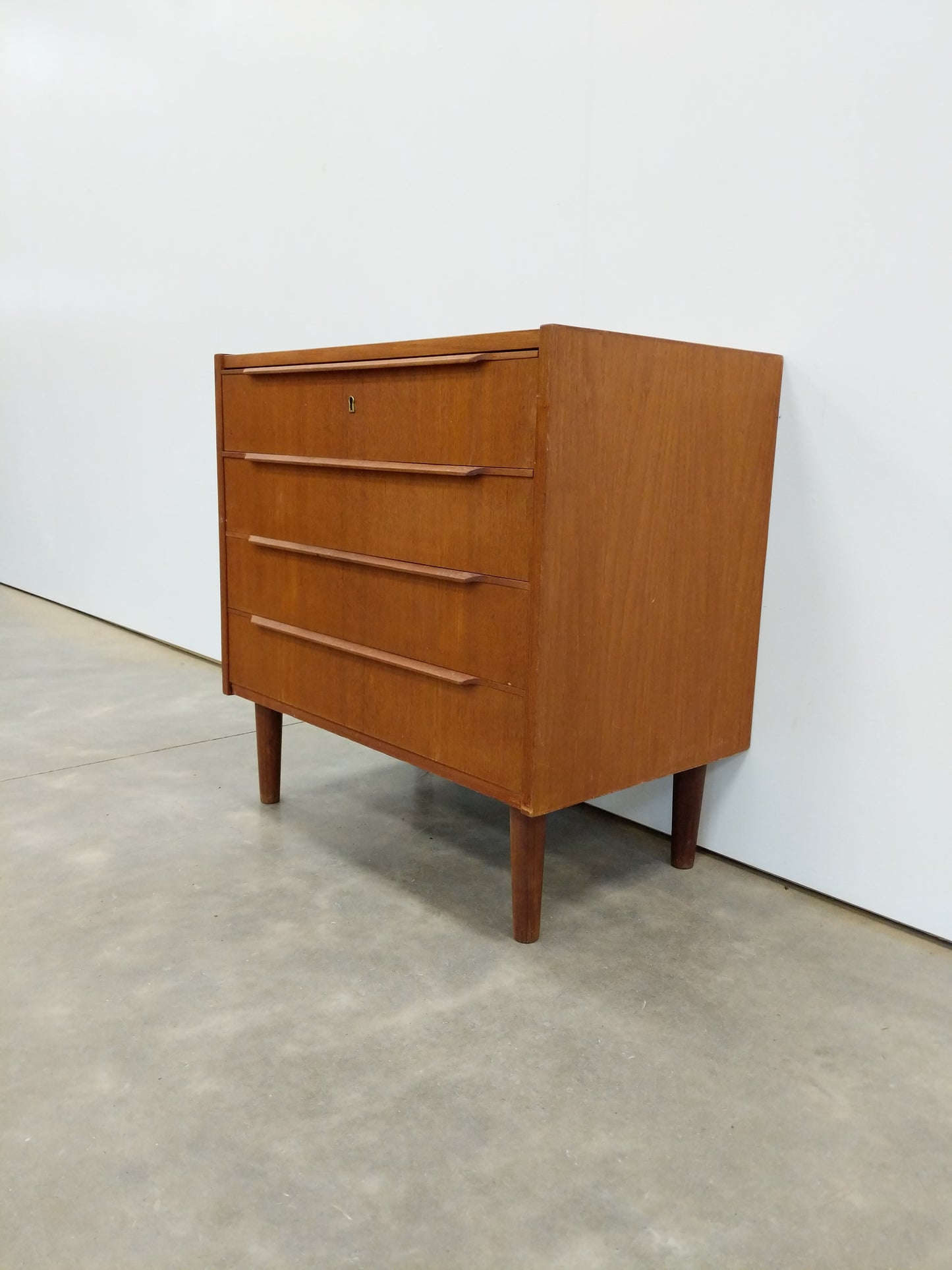 Vintage Danish Modern Teak Low Dresser