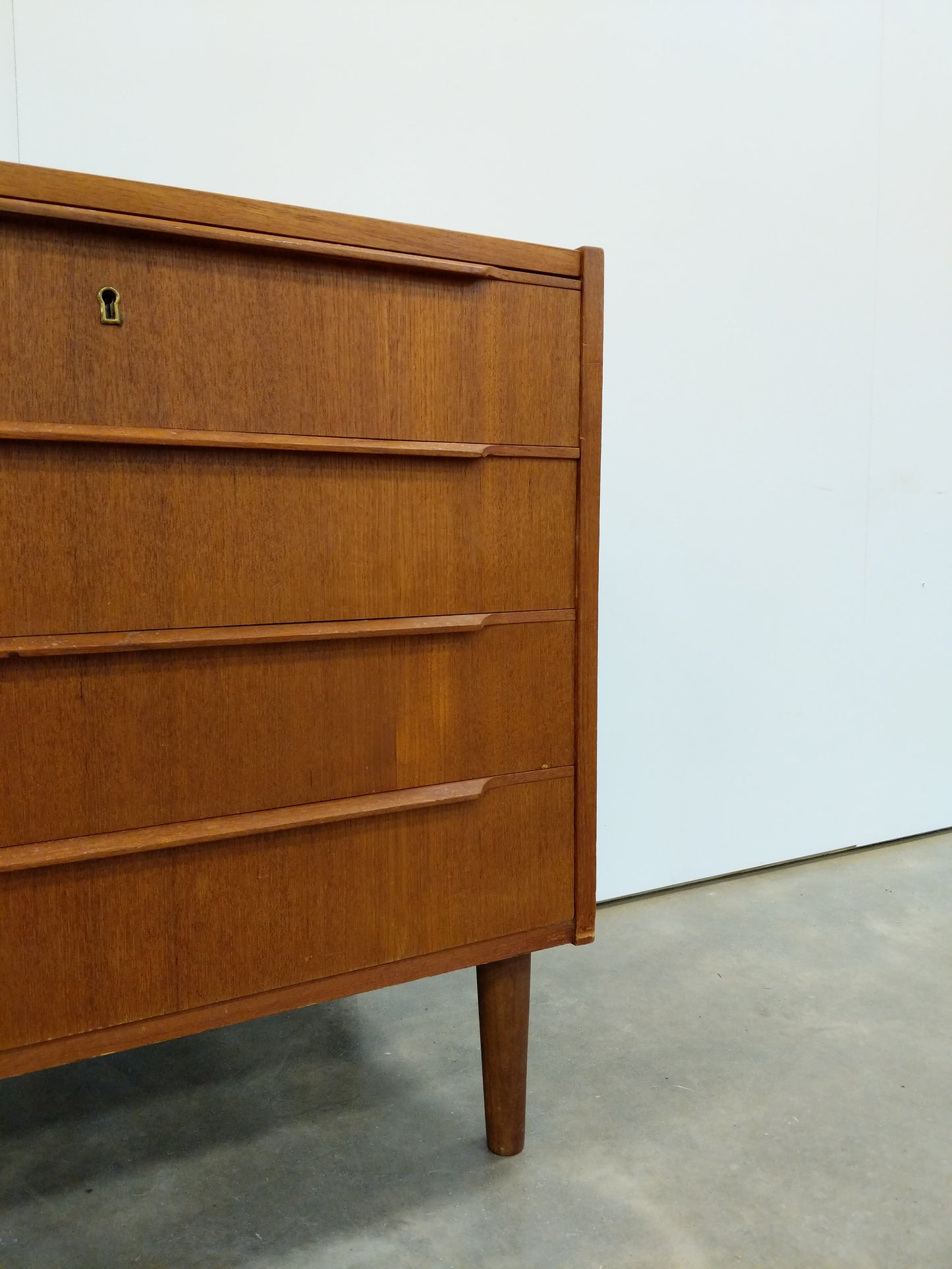 Vintage Danish Modern Teak Low Dresser
