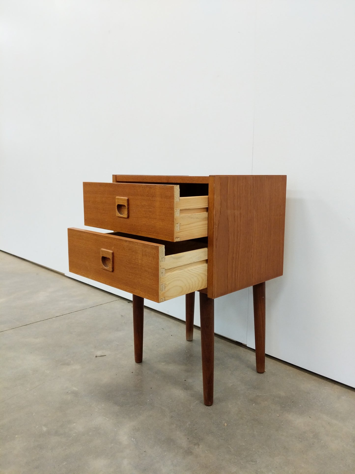 Vintage Danish Modern Teak Low Chest / Nightstand