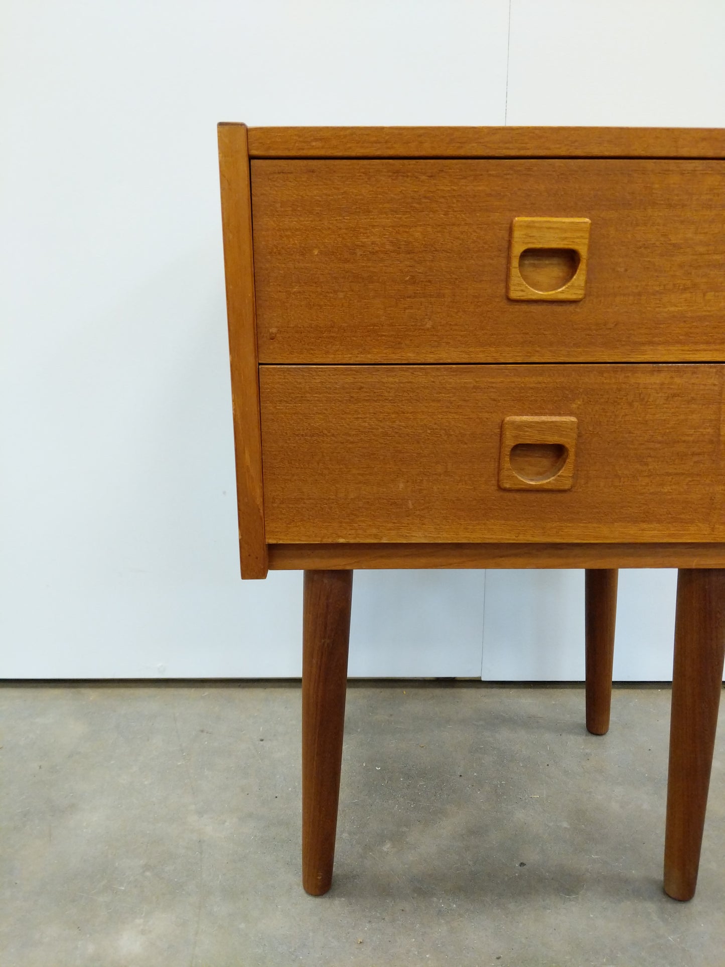 Vintage Danish Modern Teak Low Chest / Nightstand