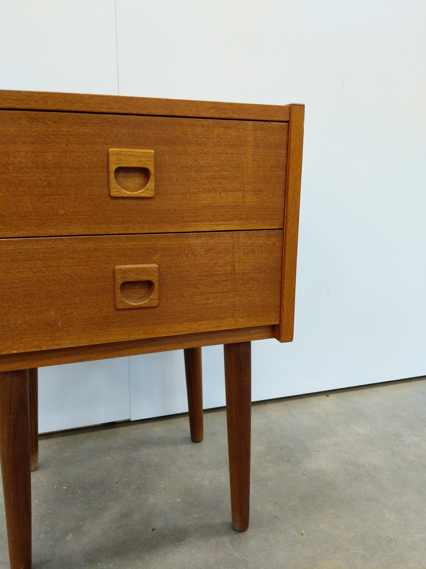 Vintage Danish Modern Teak Low Chest / Nightstand