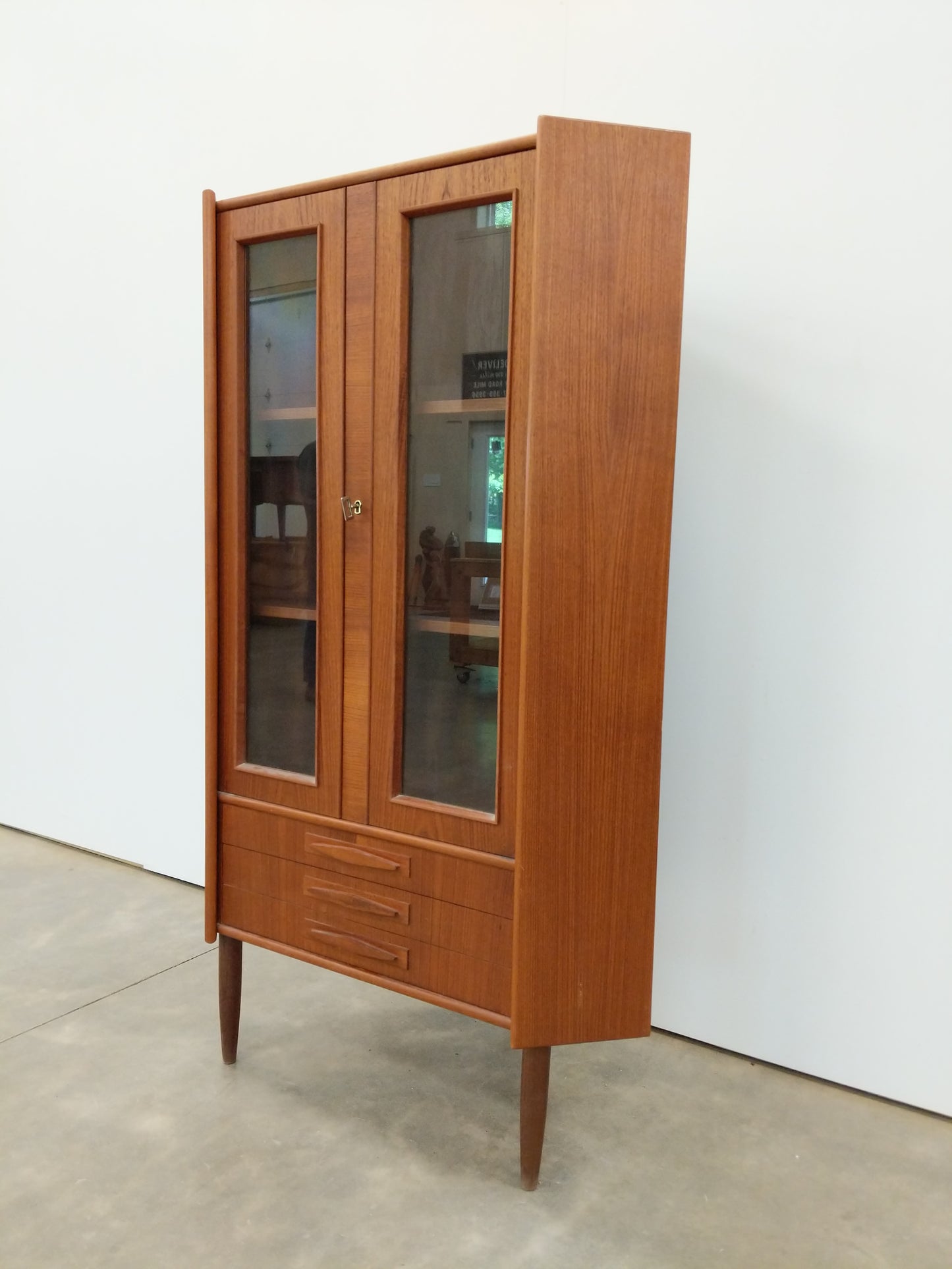 Vintage Danish Modern Teak Corner Cabinet